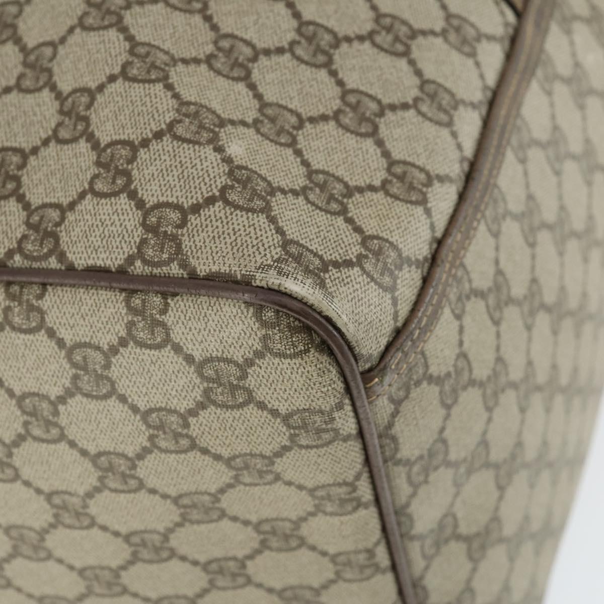 GUCCI GG Supreme Boston Bag PVC Leather Beige Gold 012 3754 6081 Auth ep13021