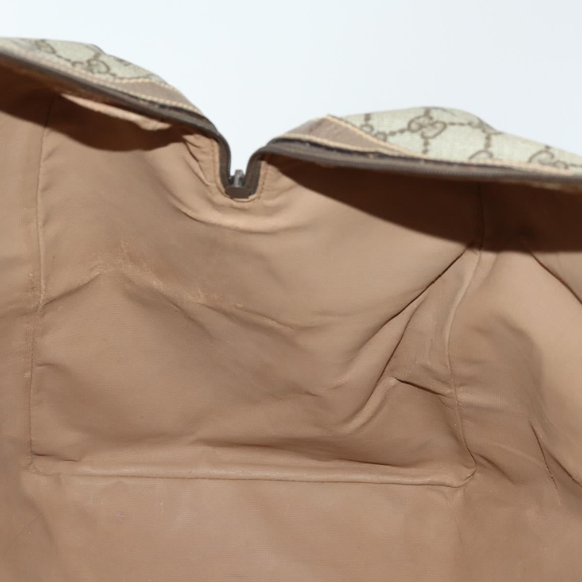 GUCCI GG Supreme Boston Bag PVC Leather Beige Gold 012 3754 6081 Auth ep13021