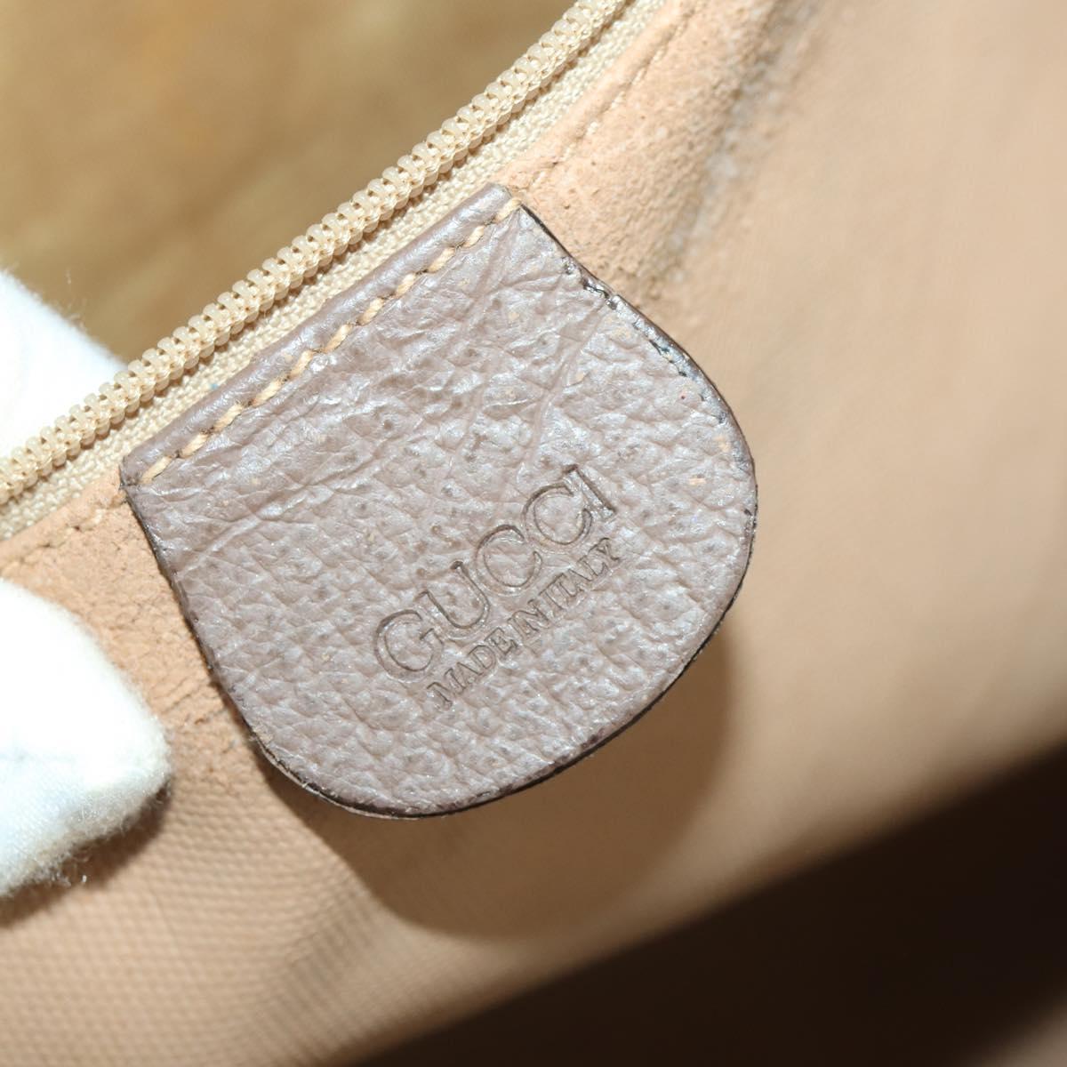 GUCCI GG Supreme Boston Bag PVC Leather Beige Gold 012 3754 6081 Auth ep13021