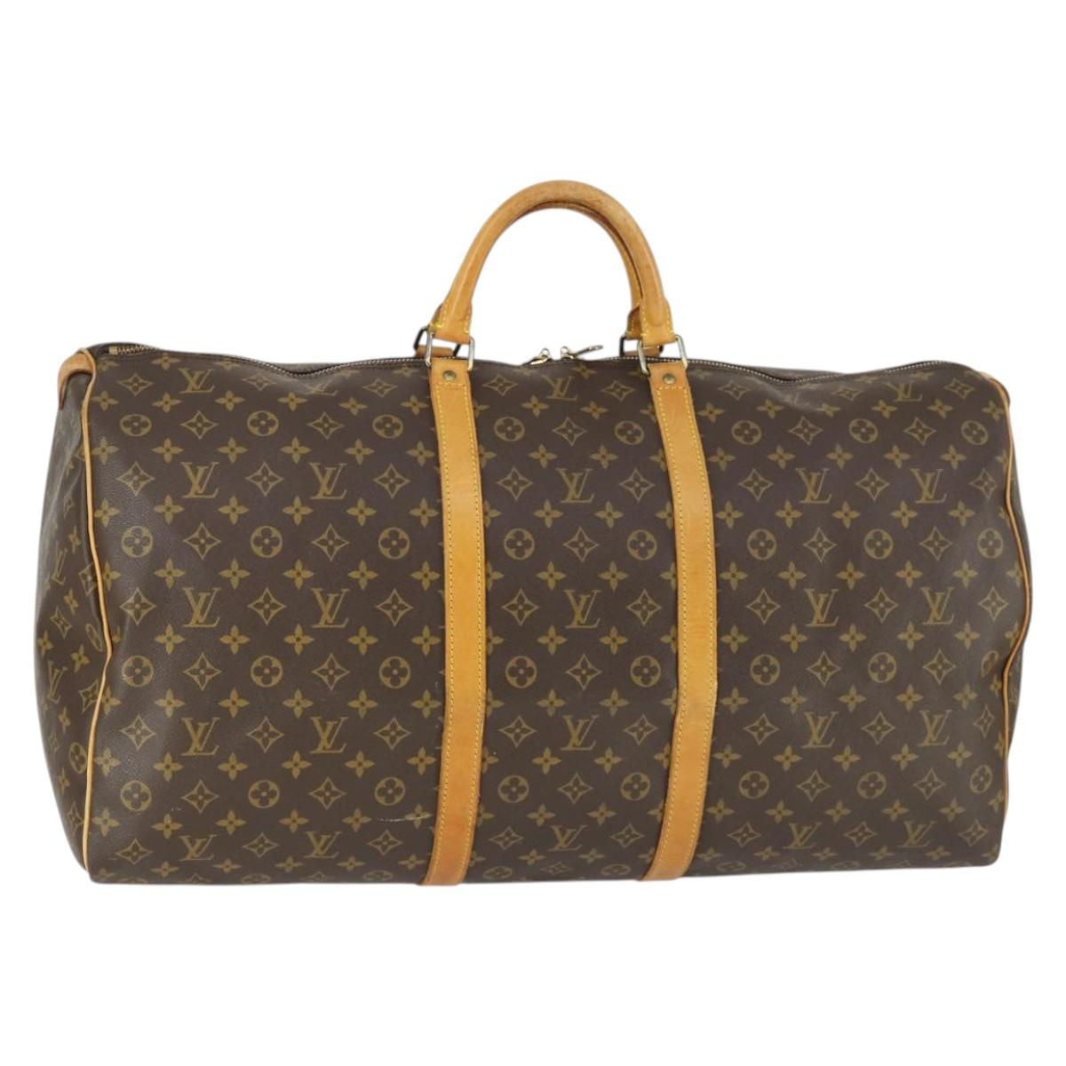 LOUIS VUITTON Monogram Keepall 60 Boston Bag M41422 LV Auth ep13028