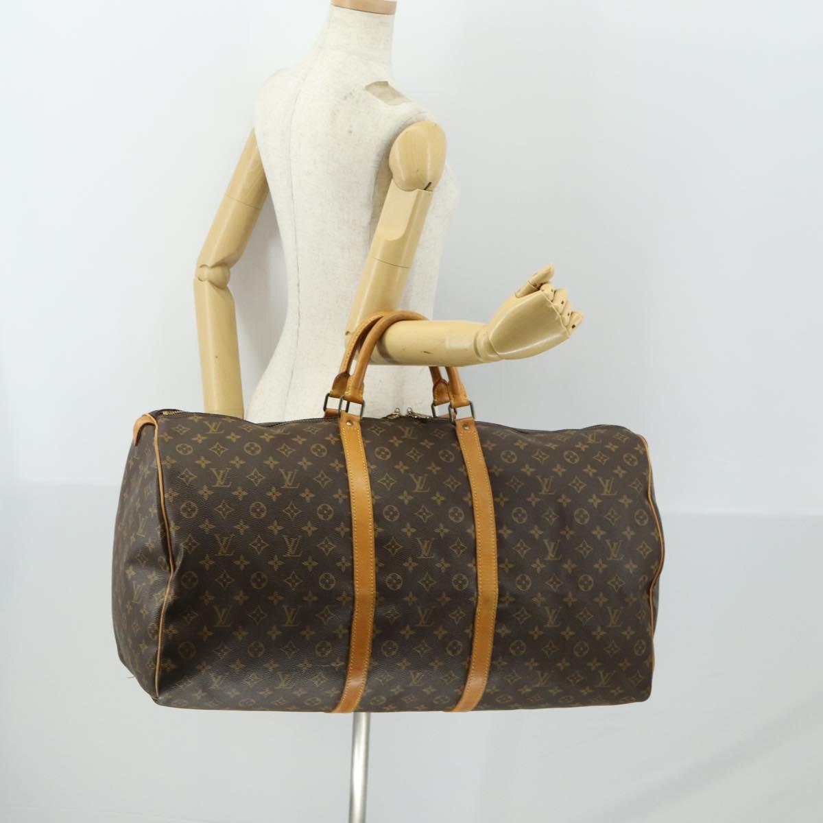 LOUIS VUITTON Monogram Keepall 60 Boston Bag M41422 LV Auth ep13028