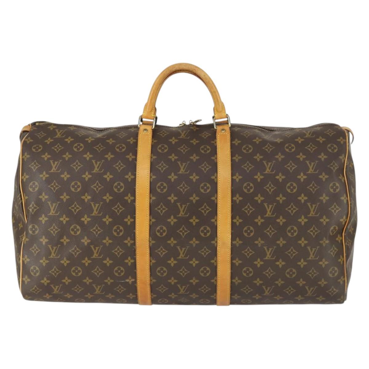 LOUIS VUITTON Monogram Keepall 60 Boston Bag M41422 LV Auth ep13028