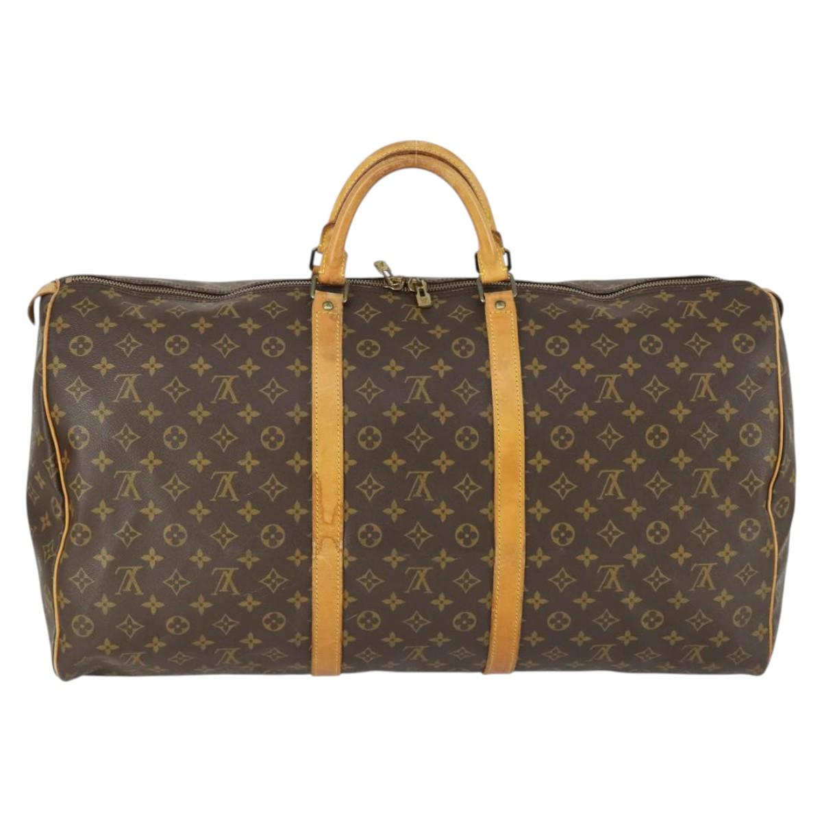 LOUIS VUITTON Monogram Keepall 60 Boston Bag M41422 LV Auth ep13028