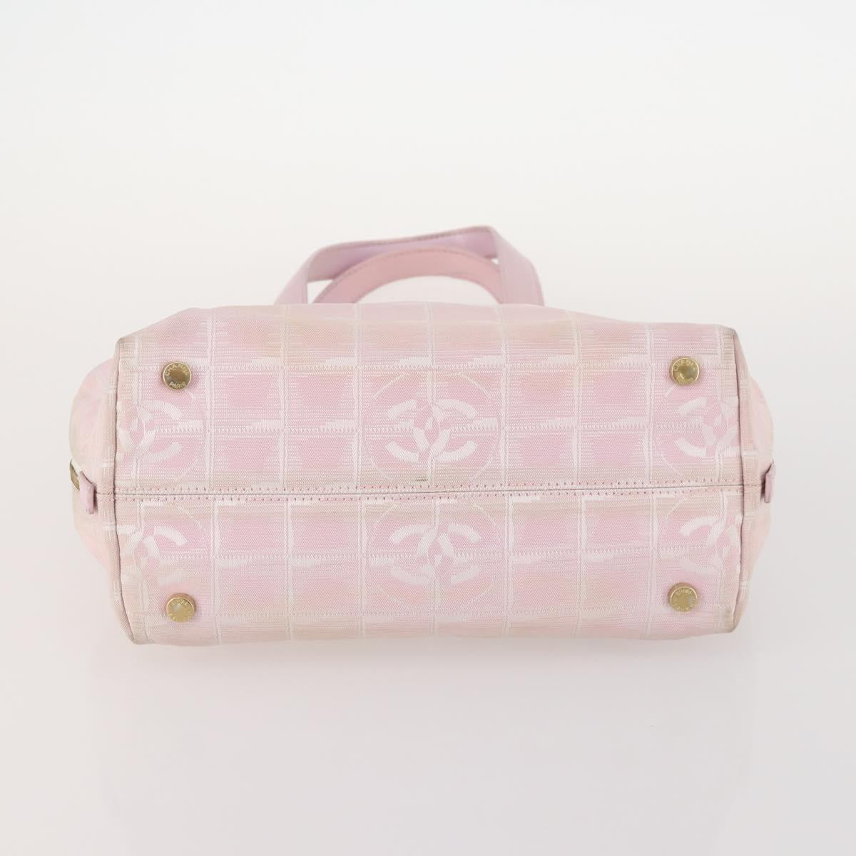CHANEL New TravelLine Bag Nylon 3 Set Pink CC Auth ep13031