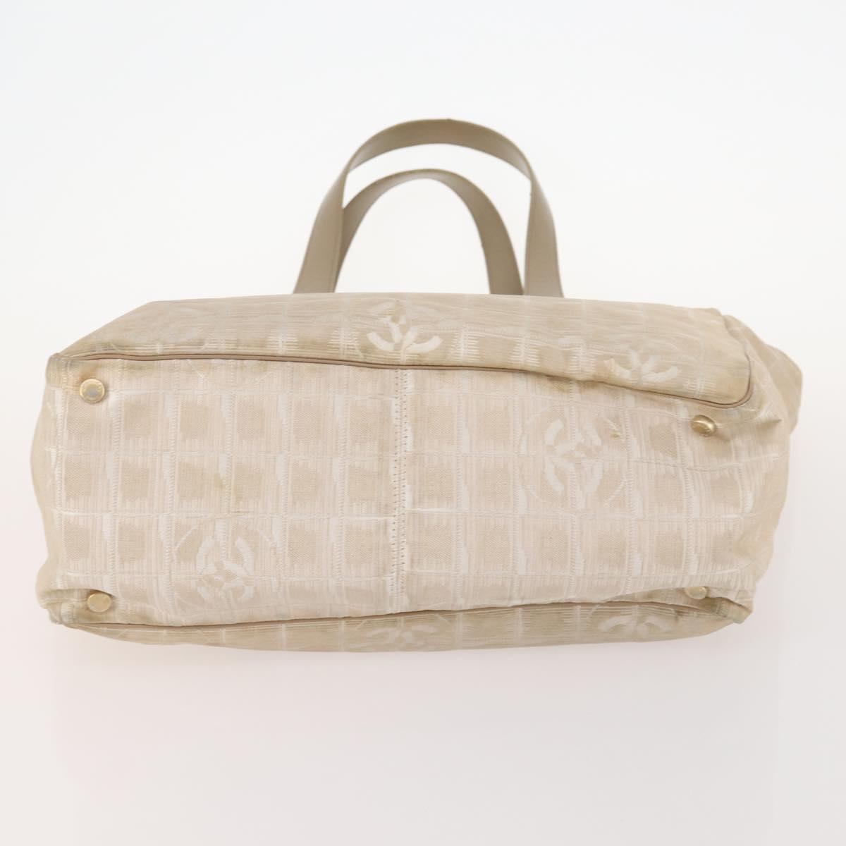 CHANEL New Travel Line Tote Bag Nylon 3 Set Beige CC Auth ep13033