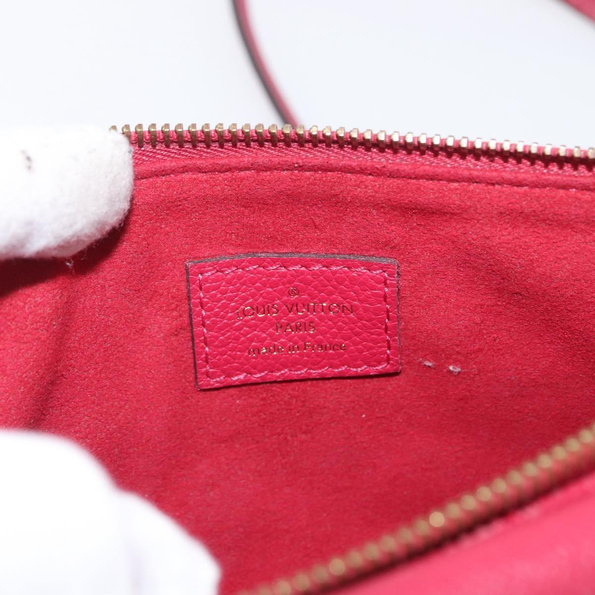 LOUIS VUITTON Monogram Empreinte Twice Shoulder Bag Cerise M50259 Auth ep13040