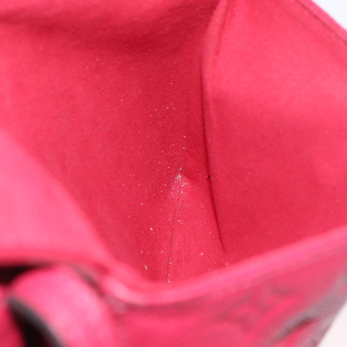 LOUIS VUITTON Monogram Empreinte Twice Shoulder Bag Cerise M50259 Auth ep13040
