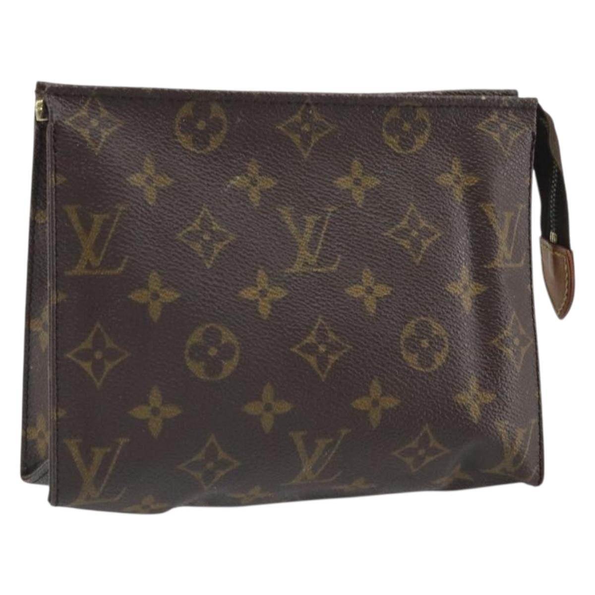 LOUIS VUITTON Monogram Poche Toilette 19 Pouch M47544 LV Auth ep13042