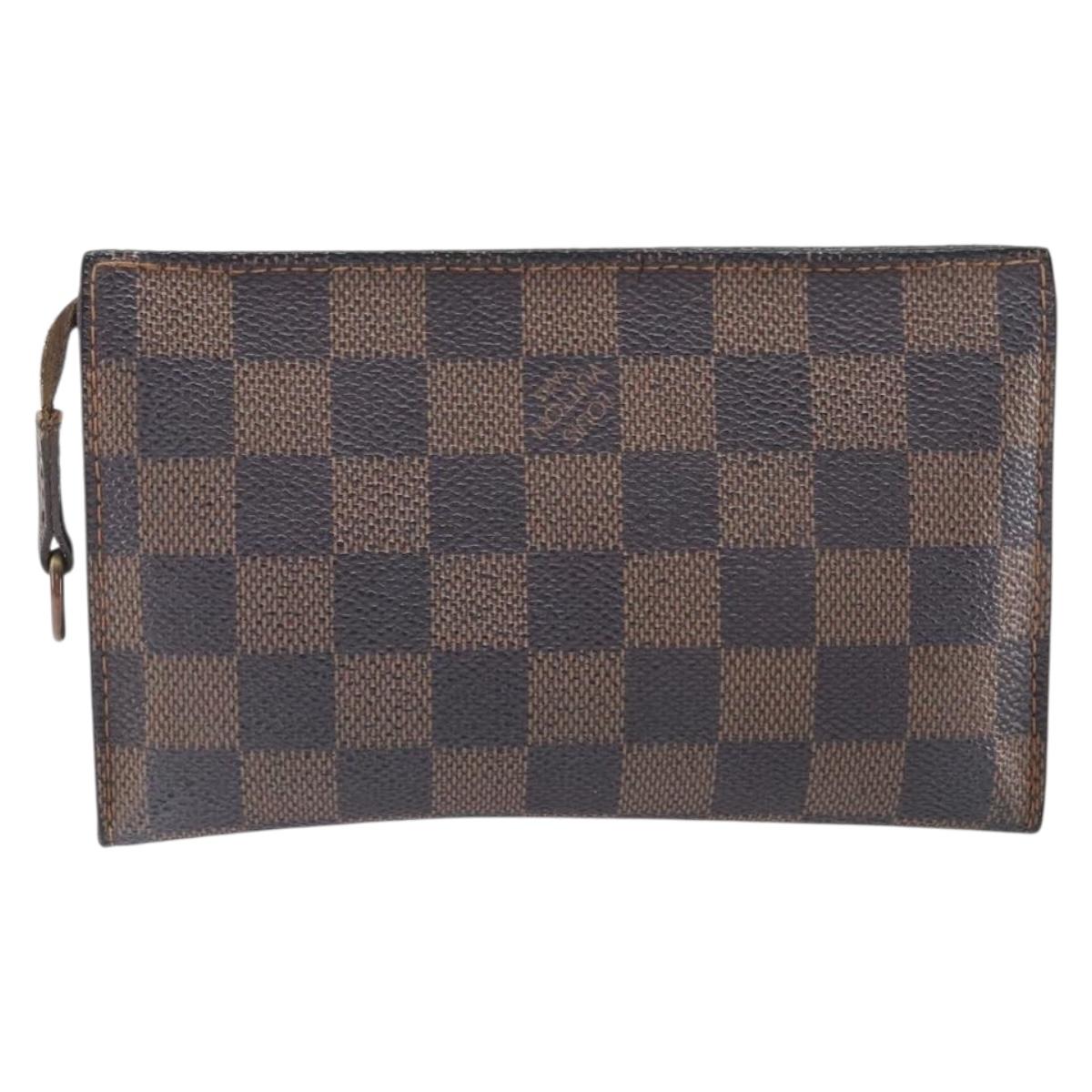 LOUIS VUITTON Damier Ebene Marais Pouch LV Auth ep13046