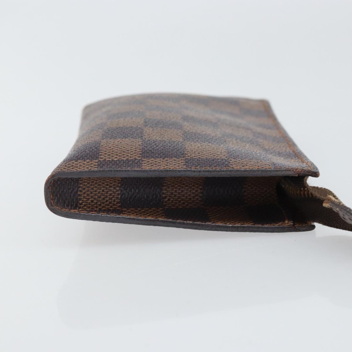 LOUIS VUITTON Damier Ebene Marais Pouch LV Auth ep13046
