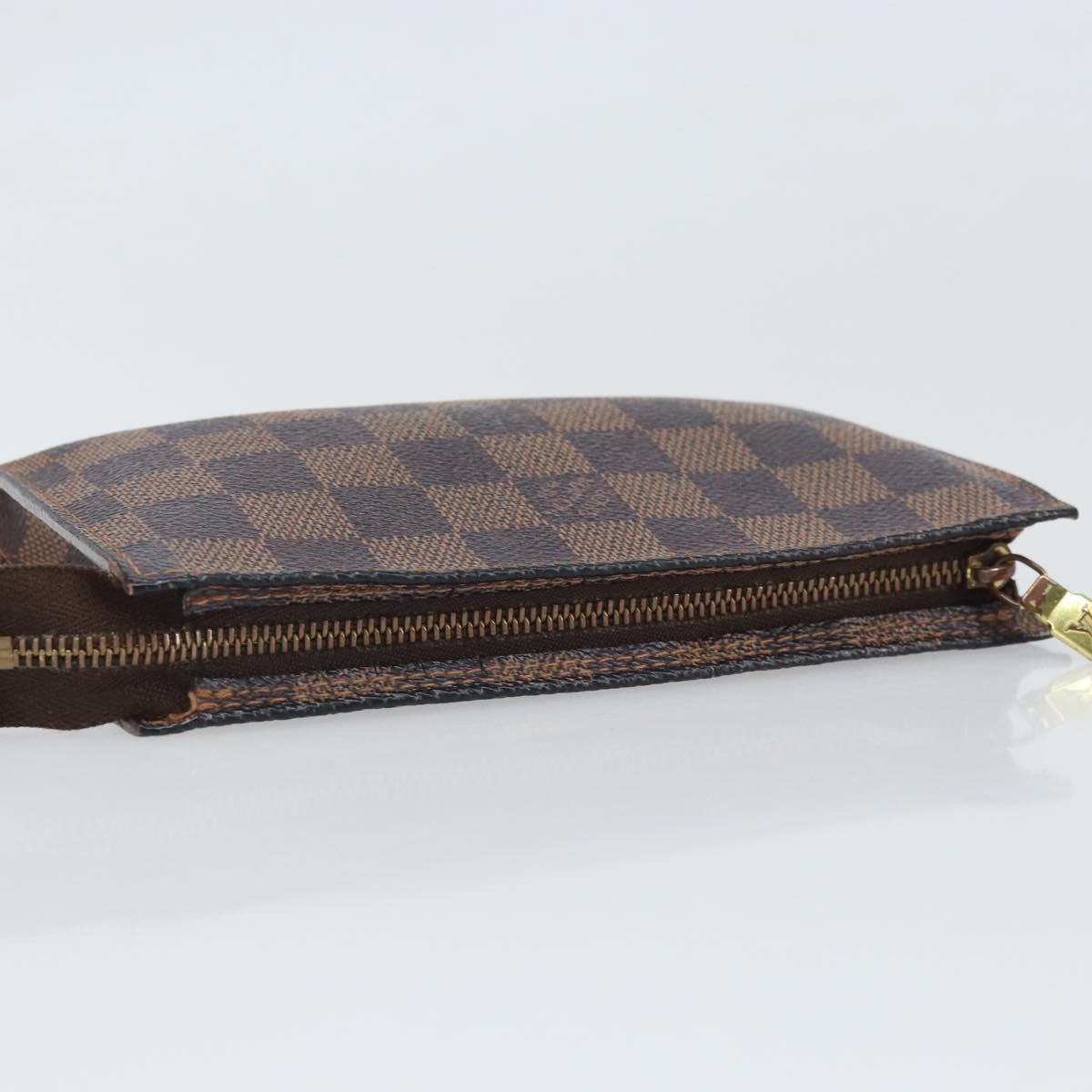 LOUIS VUITTON Damier Ebene Marais Pouch LV Auth ep13046