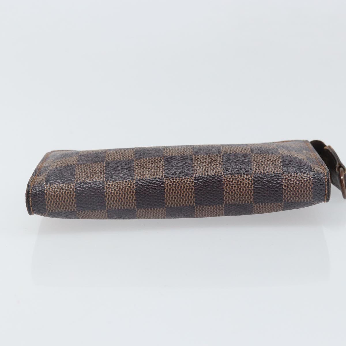 LOUIS VUITTON Damier Ebene Marais Pouch LV Auth ep13046