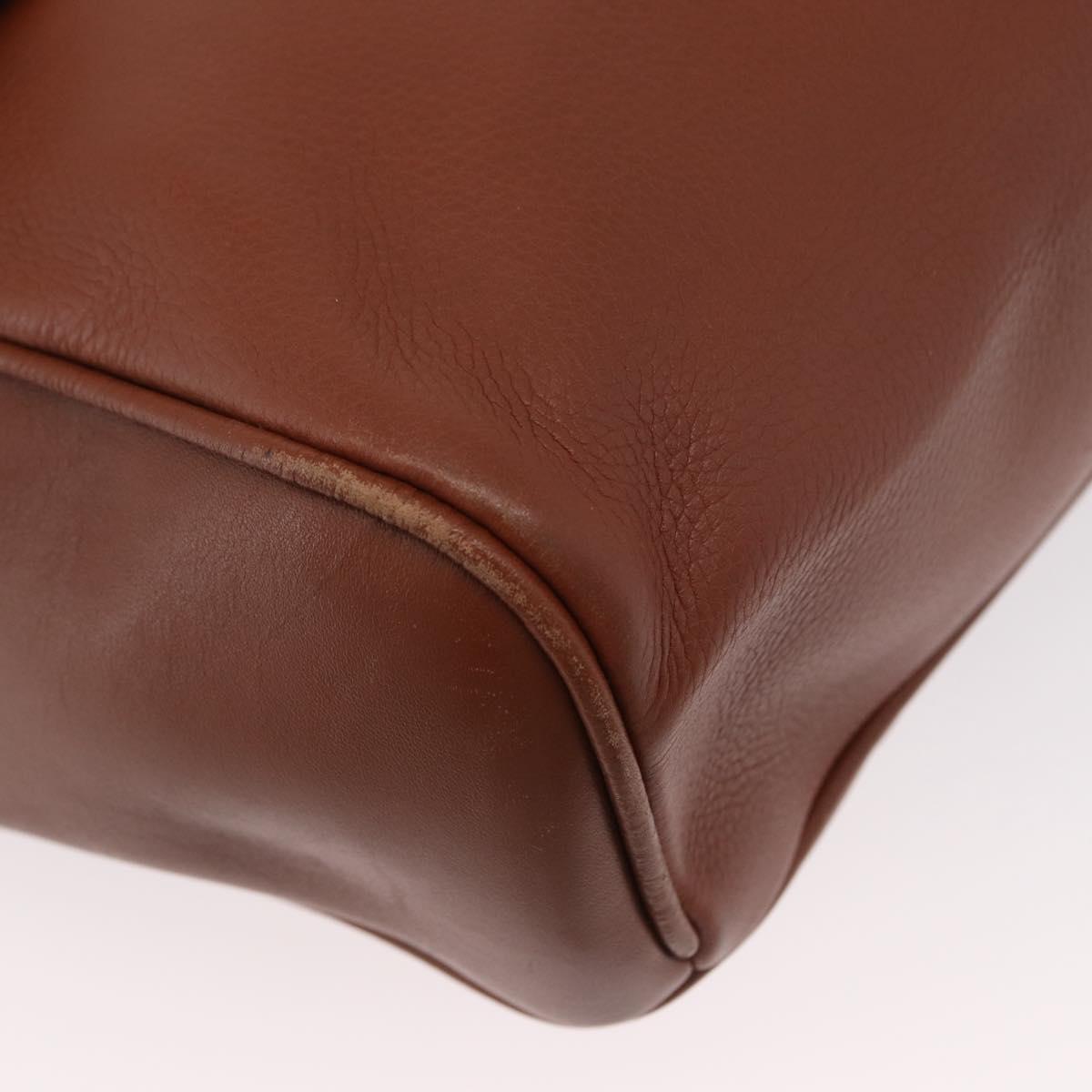 GUCCI Hand Bag Leather 2way Brown Gold 000 101 0274 Auth ep13069