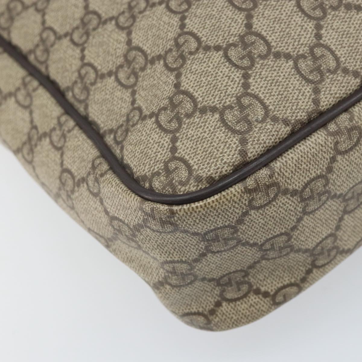 GUCCI GG Supreme Shoulder Bag PVC Beige Gold 201448 Auth ep13070