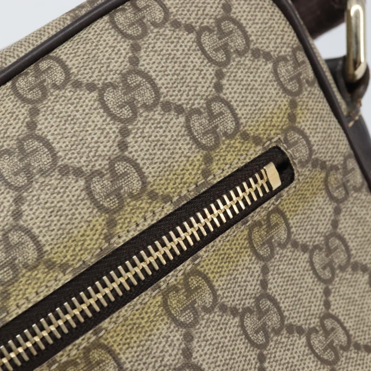 GUCCI GG Supreme Shoulder Bag PVC Beige Gold 201448 Auth ep13070