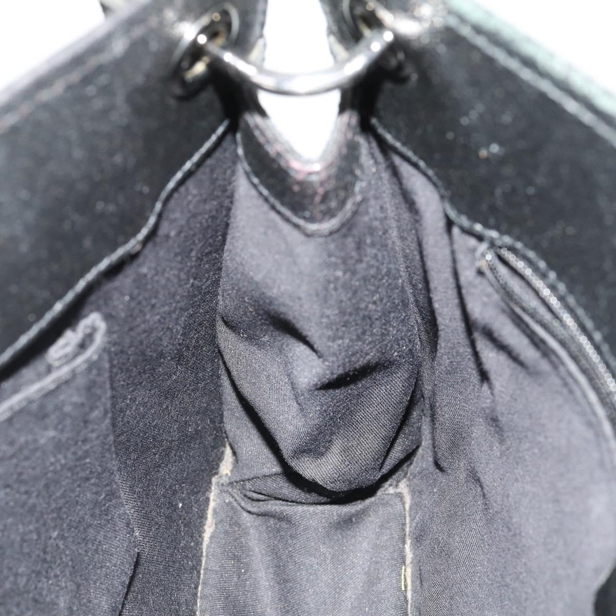 GUCCI GG Canvas Shoulder Bag Black Silver 120841 Auth ep13072