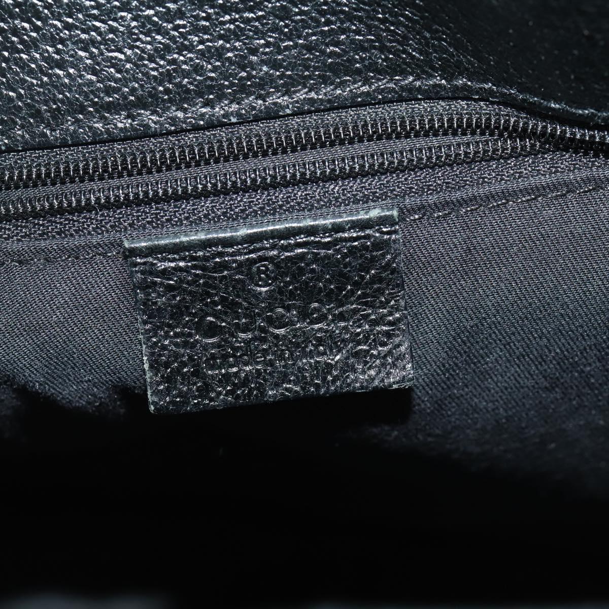 GUCCI GG Canvas Shoulder Bag Black Silver 120841 Auth ep13072