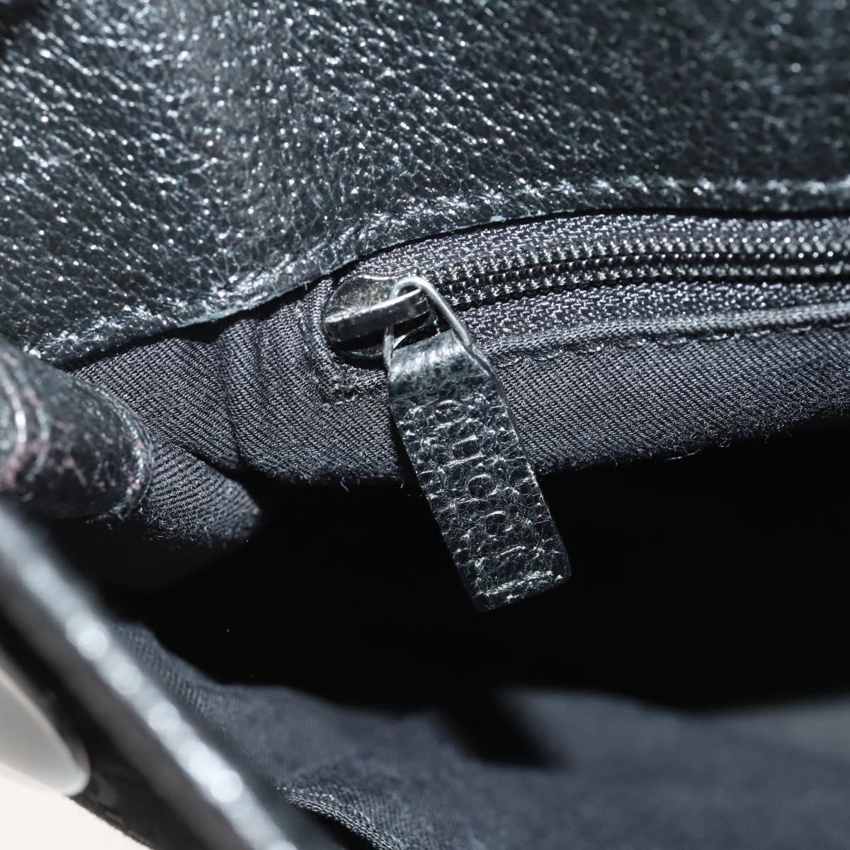 GUCCI GG Canvas Shoulder Bag Black Silver 120841 Auth ep13072