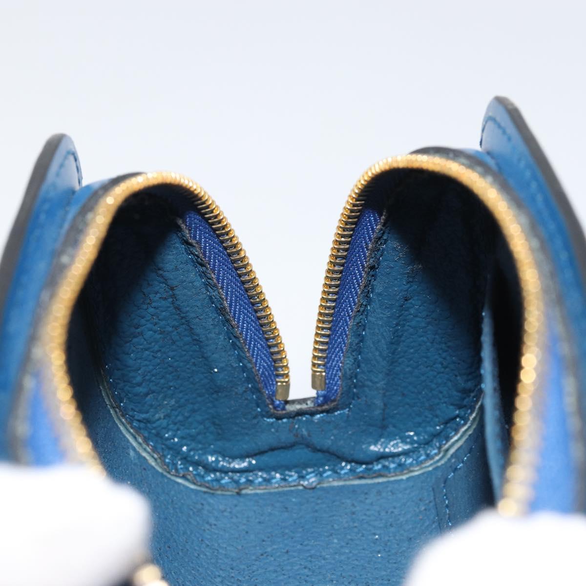 LOUIS VUITTON Epi Dauphine PM Pouch Blue M48445 LV Auth ep13081