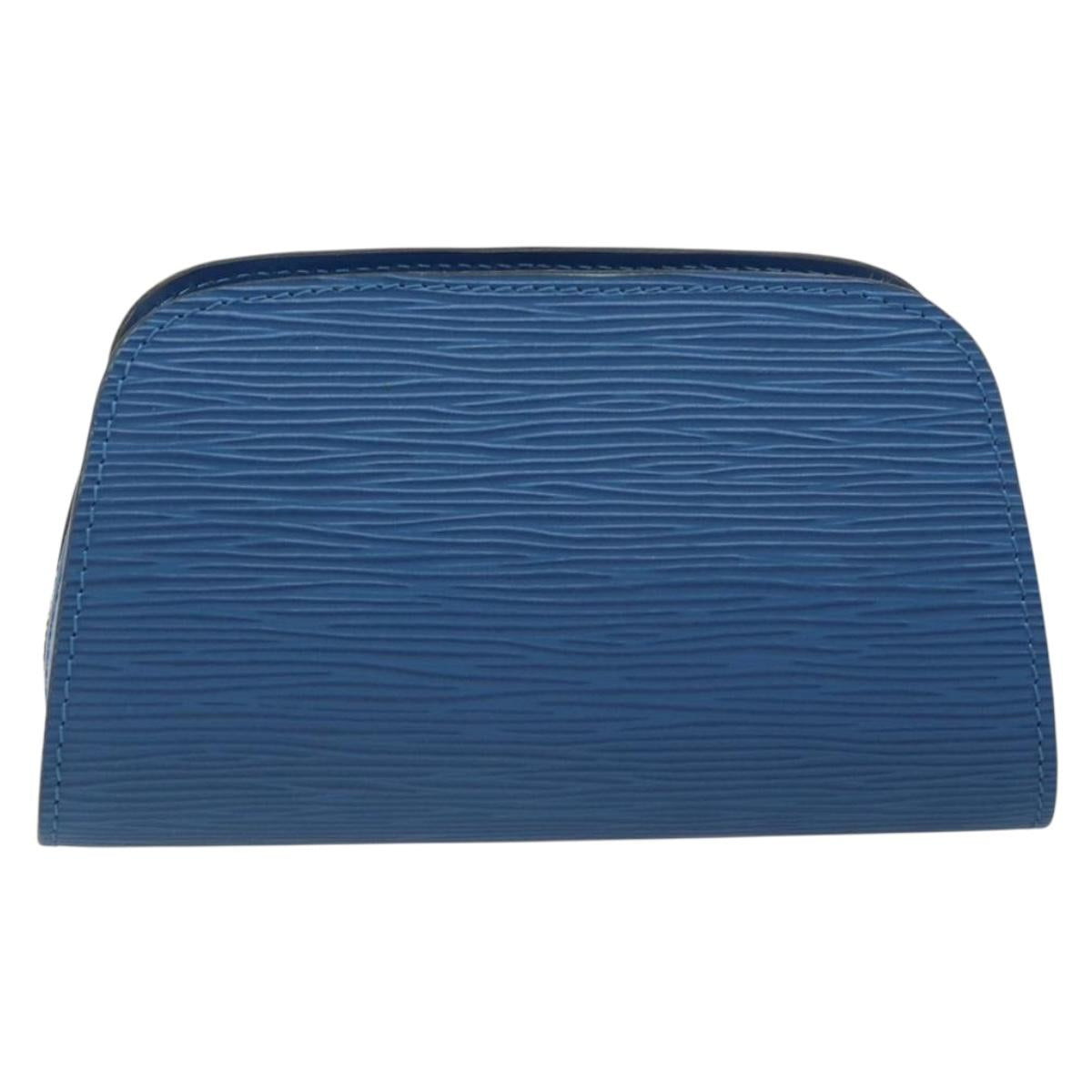 LOUIS VUITTON Epi Dauphine PM Pouch Blue M48445 LV Auth ep13081