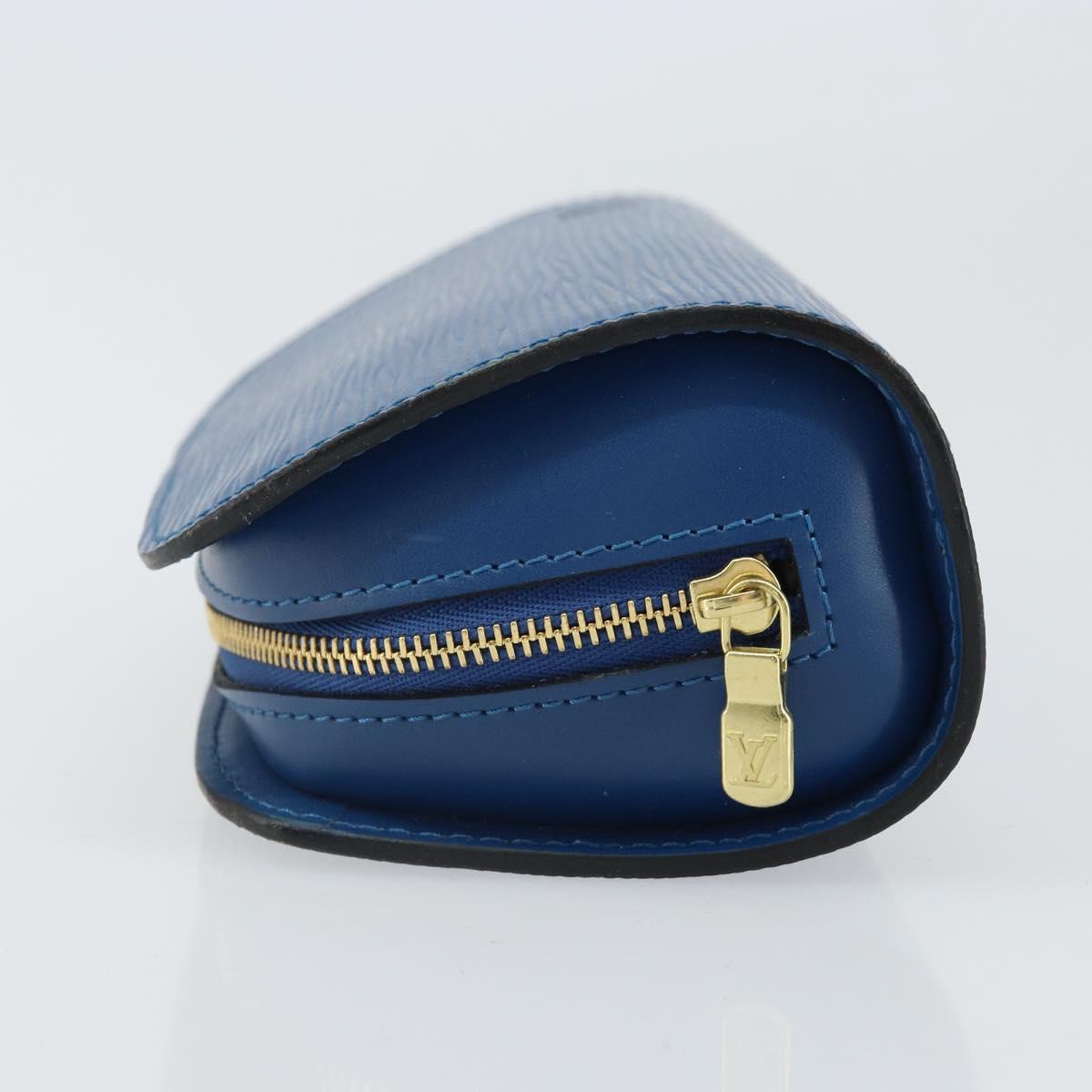 LOUIS VUITTON Epi Dauphine PM Pouch Blue M48445 LV Auth ep13081