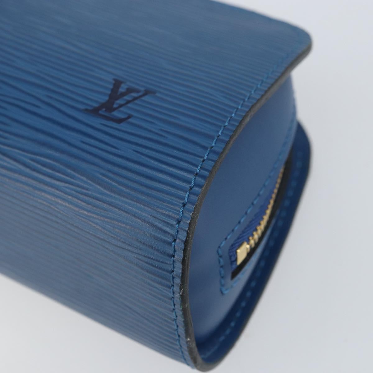LOUIS VUITTON Epi Dauphine PM Pouch Blue M48445 LV Auth ep13081