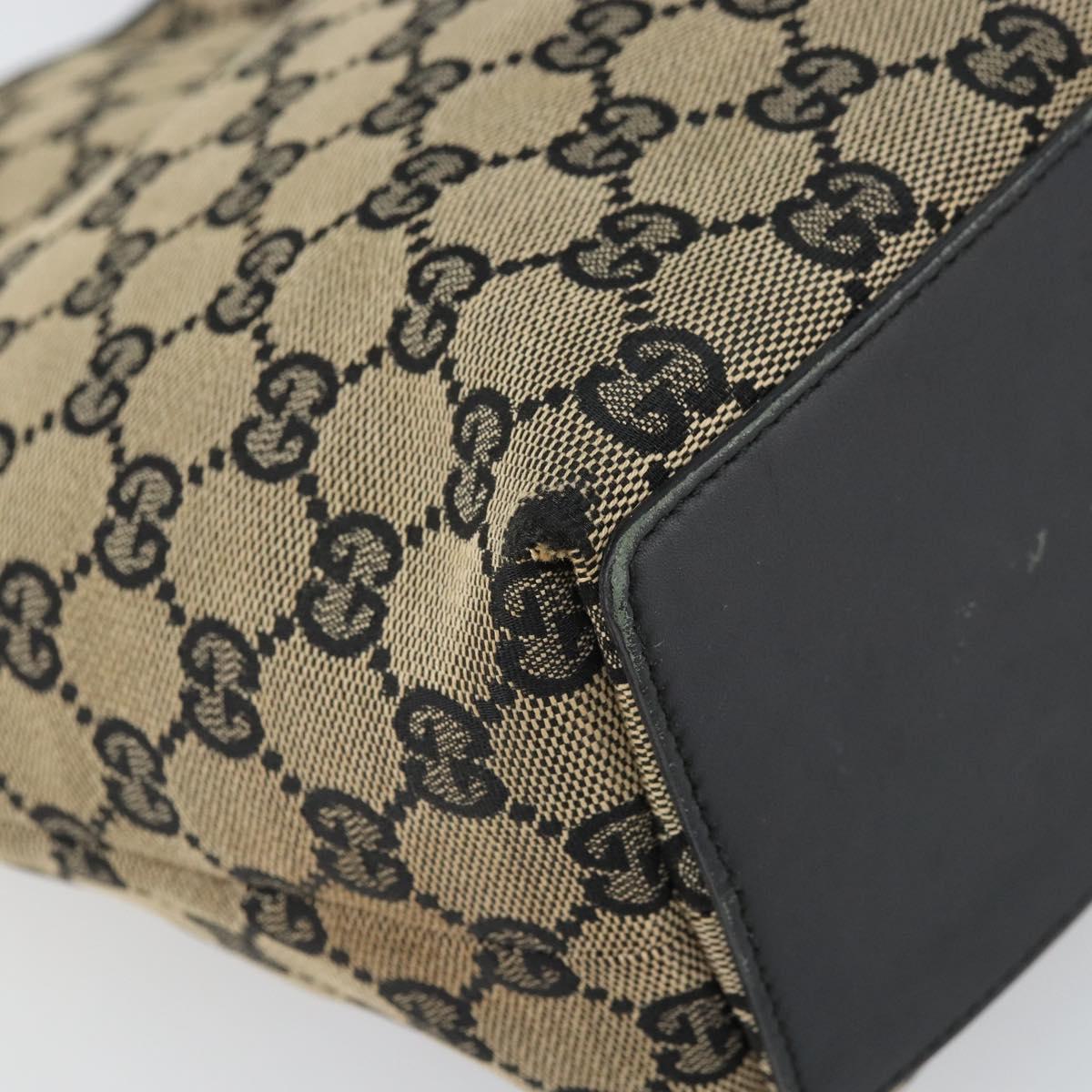 GUCCI GG Canvas Tote Bag Gold Navy 002 1099 2404 Auth ep13085