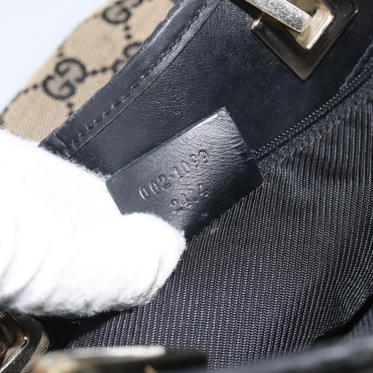 GUCCI GG Canvas Tote Bag Gold Navy 002 1099 2404 Auth ep13085