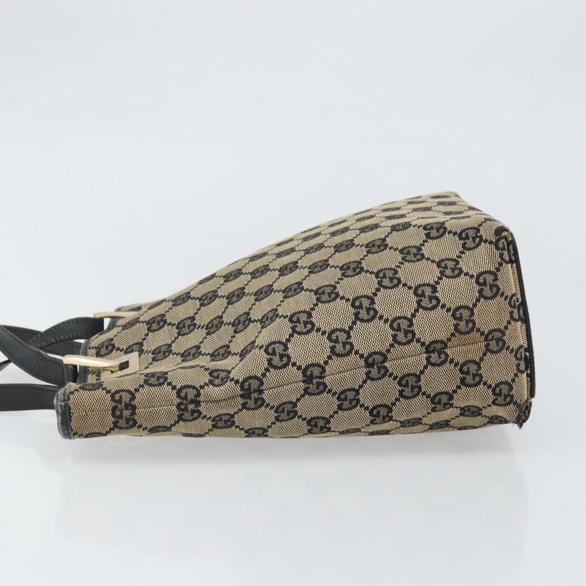 GUCCI GG Canvas Tote Bag Gold Navy 002 1099 2404 Auth ep13085