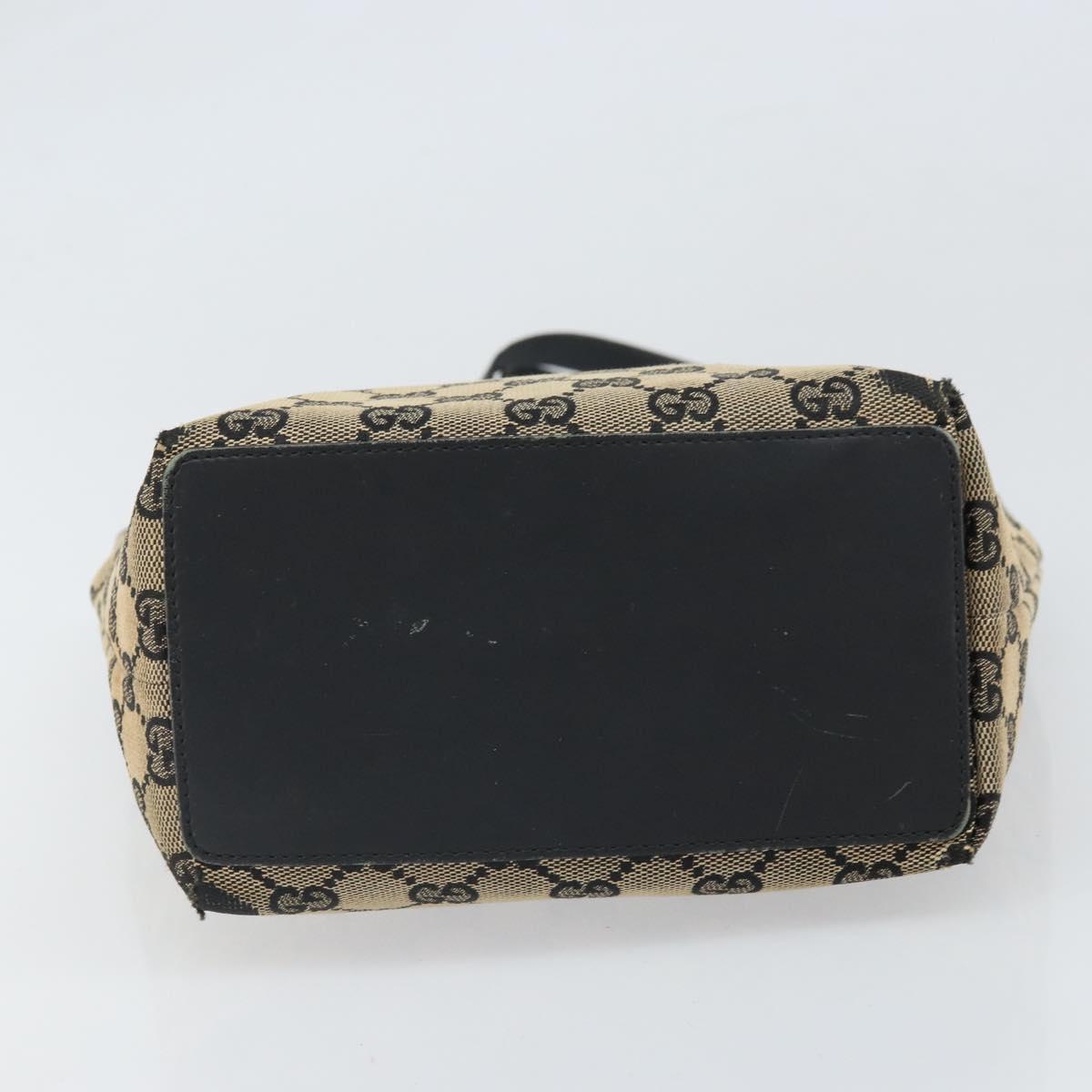 GUCCI GG Canvas Tote Bag Gold Navy 002 1099 2404 Auth ep13085