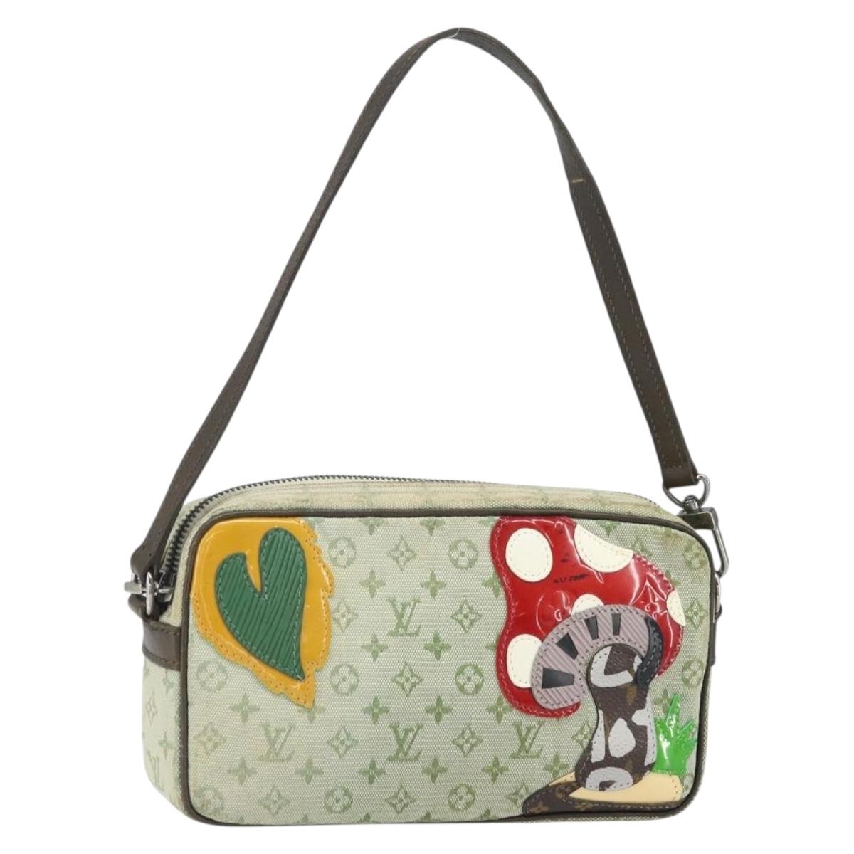 LOUIS VUITTON Mini Tale de Fe Pochette Accessory Pouch Khaki M92274 Auth ep13094