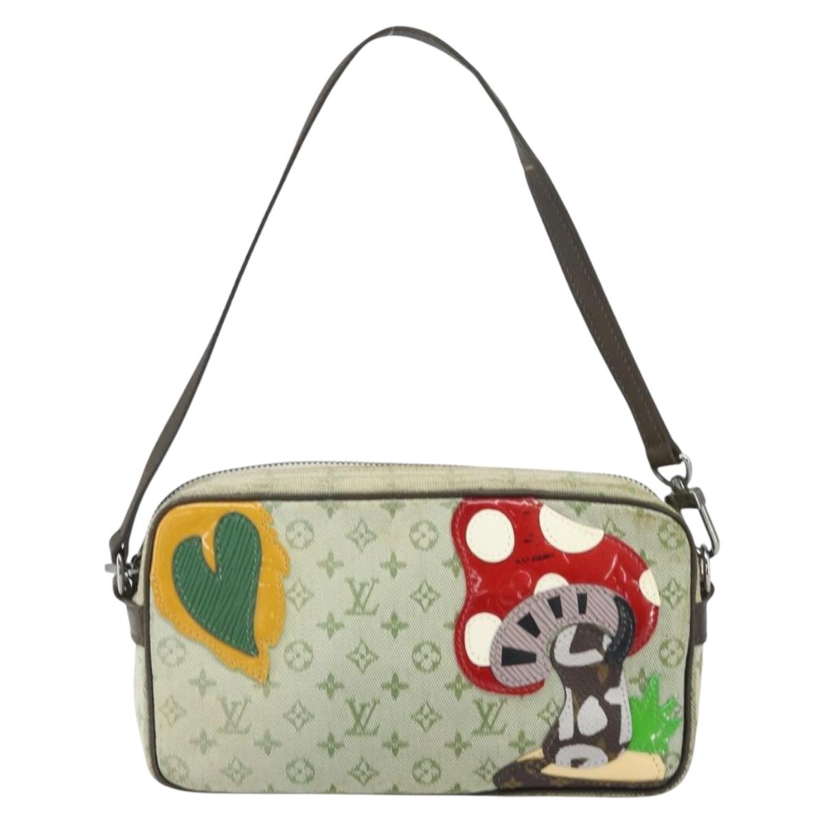 LOUIS VUITTON Mini Tale de Fe Pochette Accessory Pouch Khaki M92274 Auth ep13094