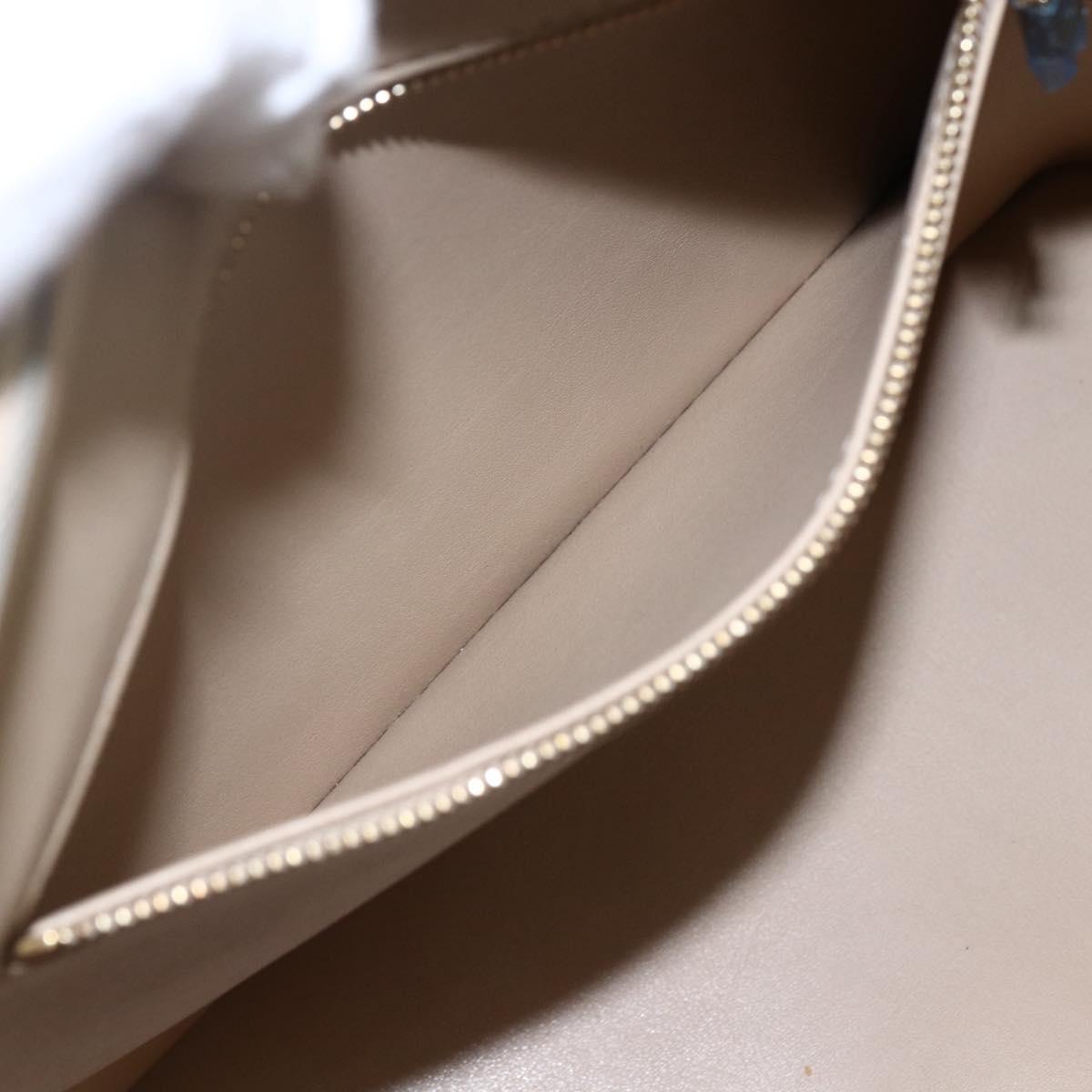 LOUIS VUITTON Monogram Vernis Houston Hand Bag Beige M91004 LV Auth ep13106