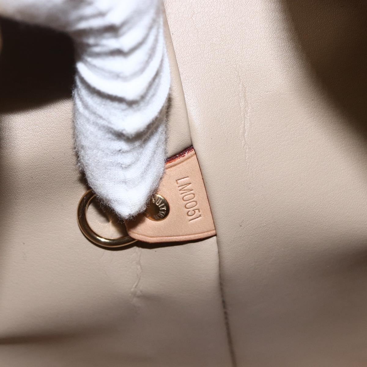 LOUIS VUITTON Monogram Vernis Houston Hand Bag Beige M91004 LV Auth ep13106