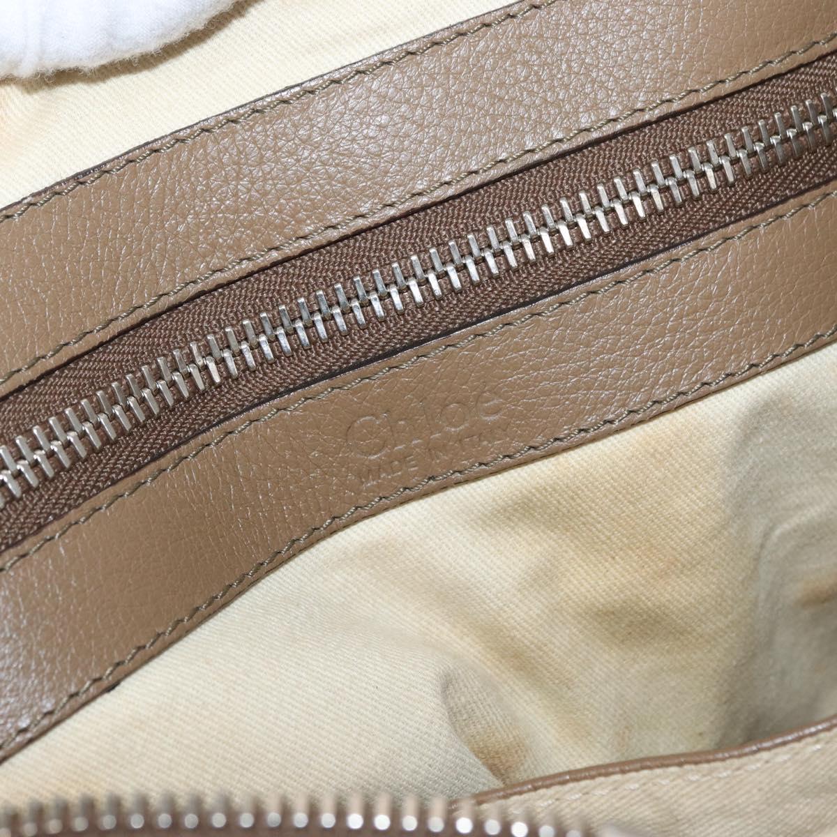 Chloe Paddington Hand Bag Leather Brown Gold Silver Auth ep13108V