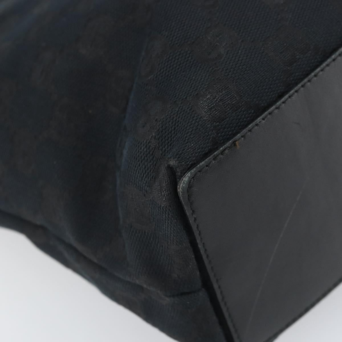 GUCCI GG Canvas Tote Bag Black Gold 002 1099 Auth ep13113