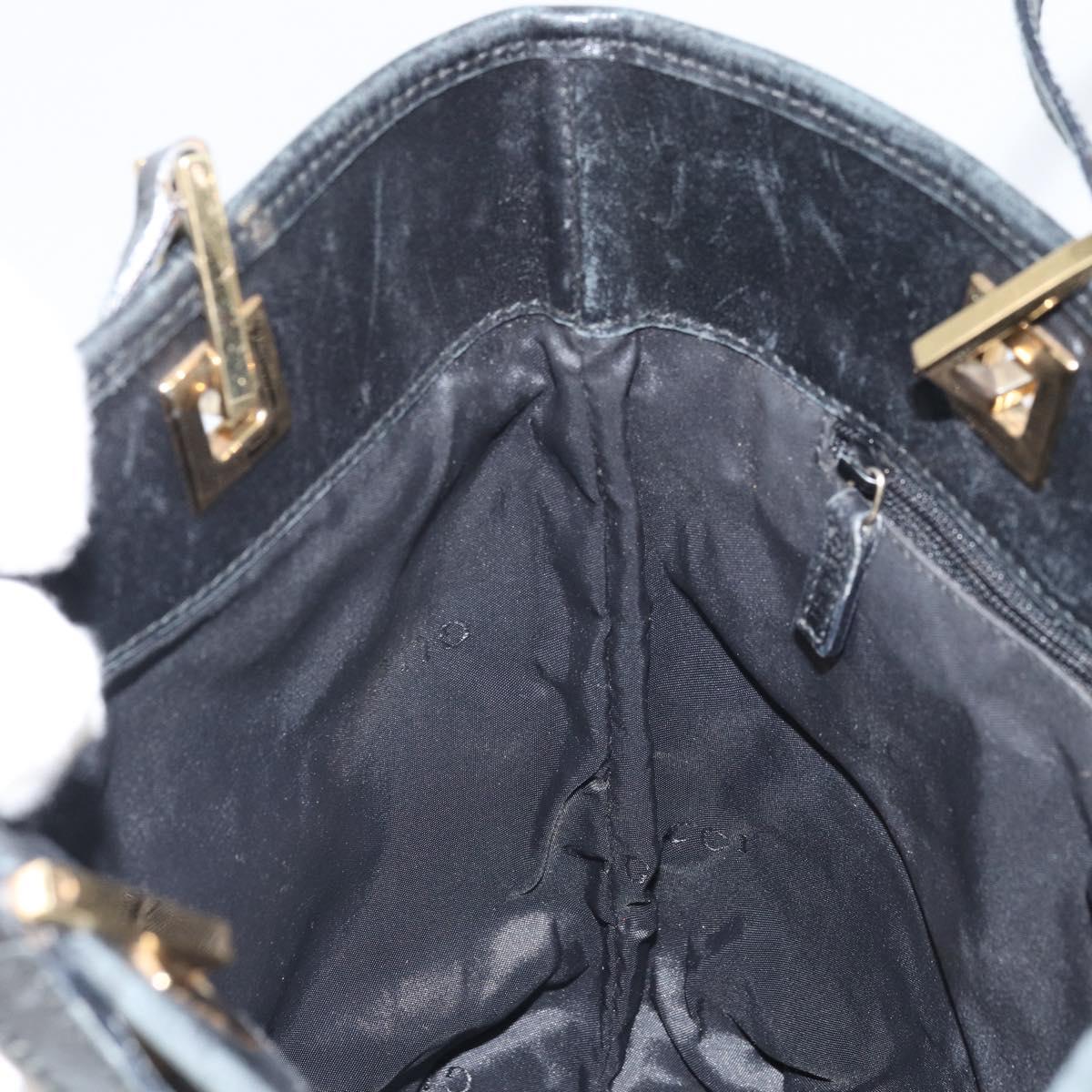 GUCCI GG Canvas Tote Bag Black Gold 002 1099 Auth ep13113