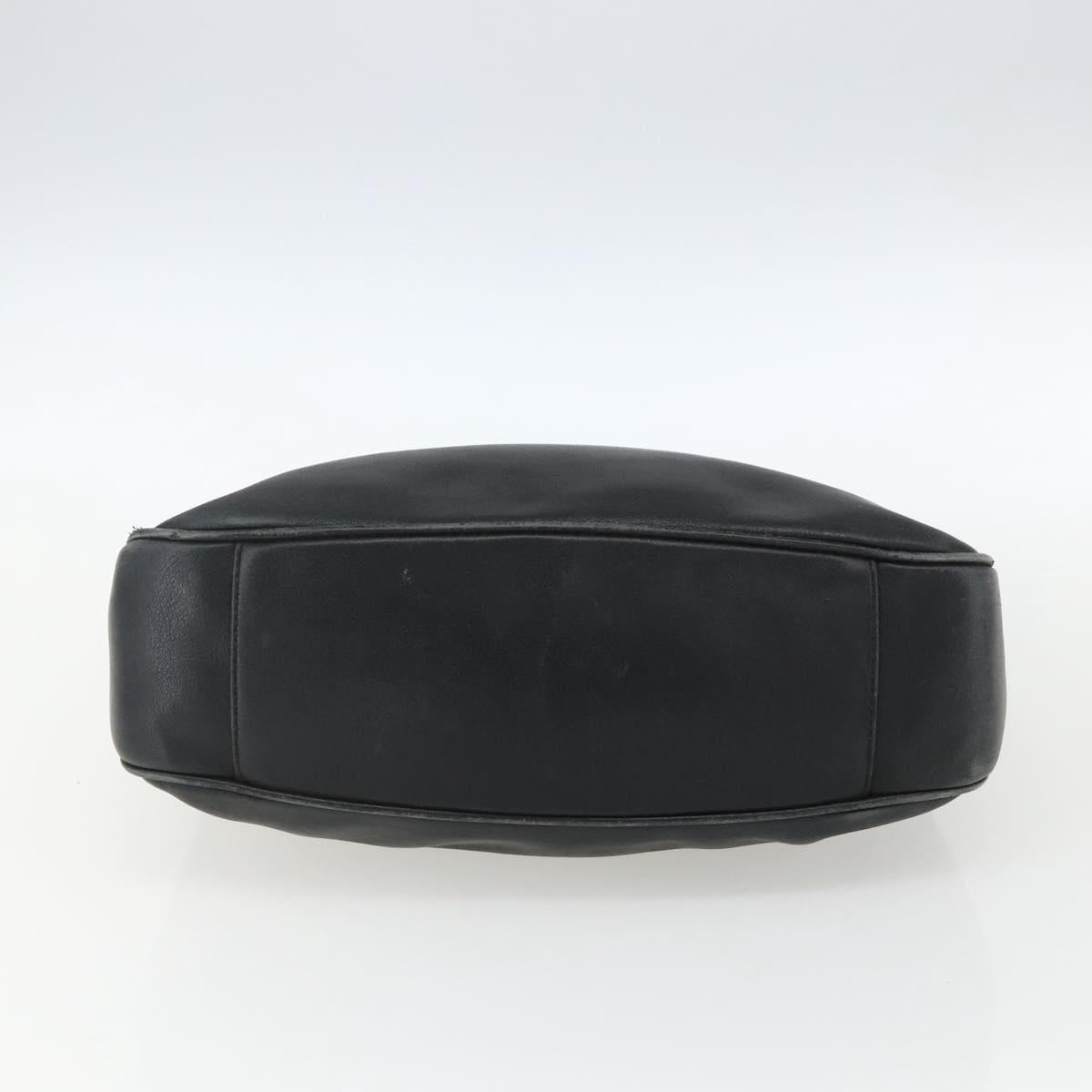 GUCCI Bamboo Hand Bag Leather Black Gold 001 1014 1638 Auth ep13124