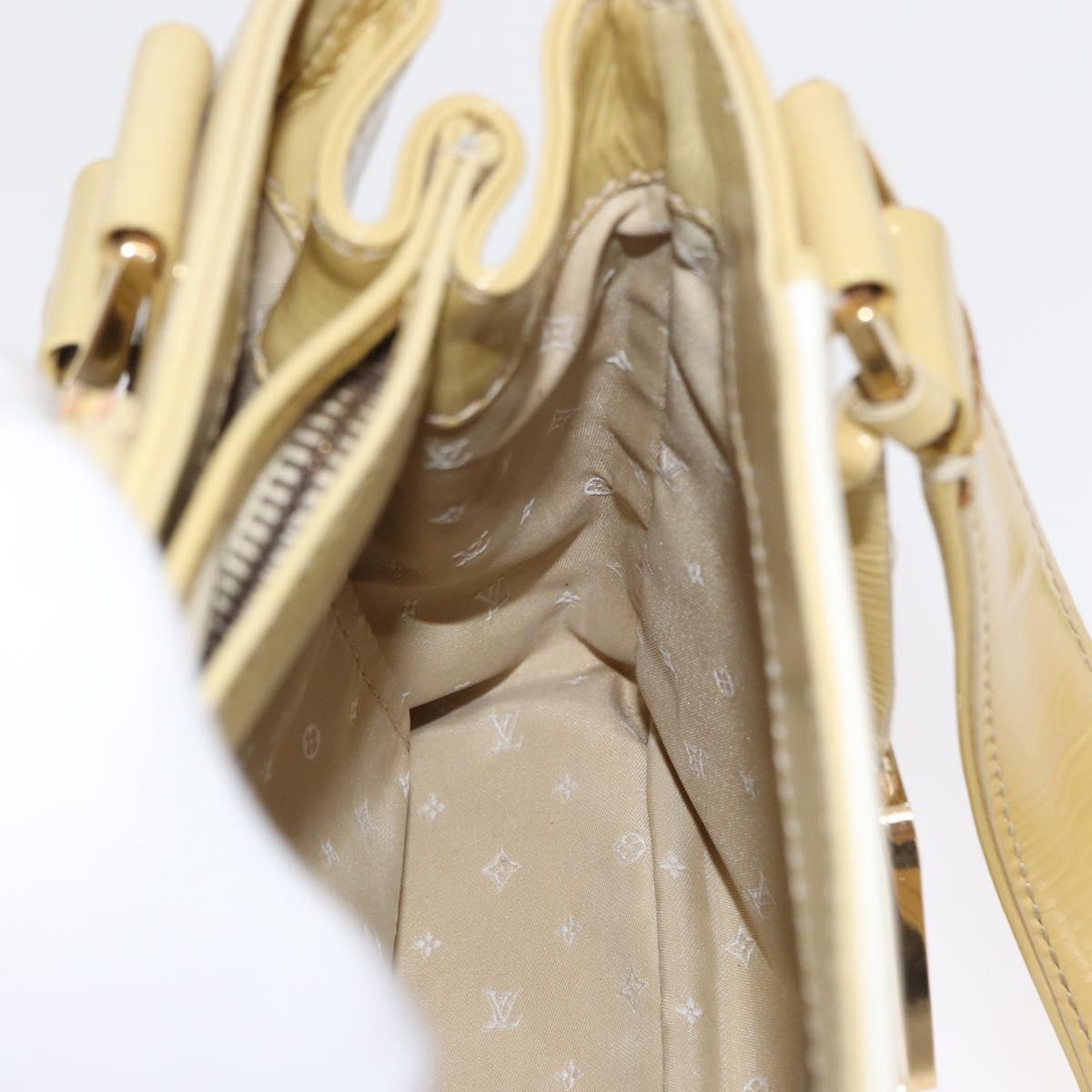 LOUIS VUITTON Cruise line Sac Bicolor Hand Bag Enamel Yellow M92547 Auth ep13148