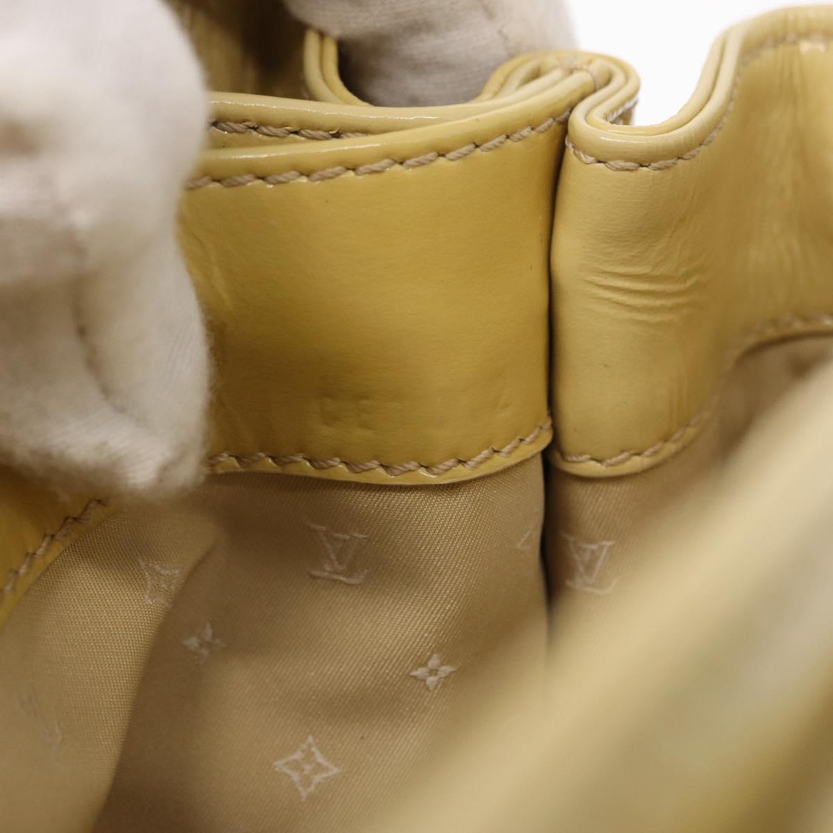 LOUIS VUITTON Cruise line Sac Bicolor Hand Bag Enamel Yellow M92547 Auth ep13148
