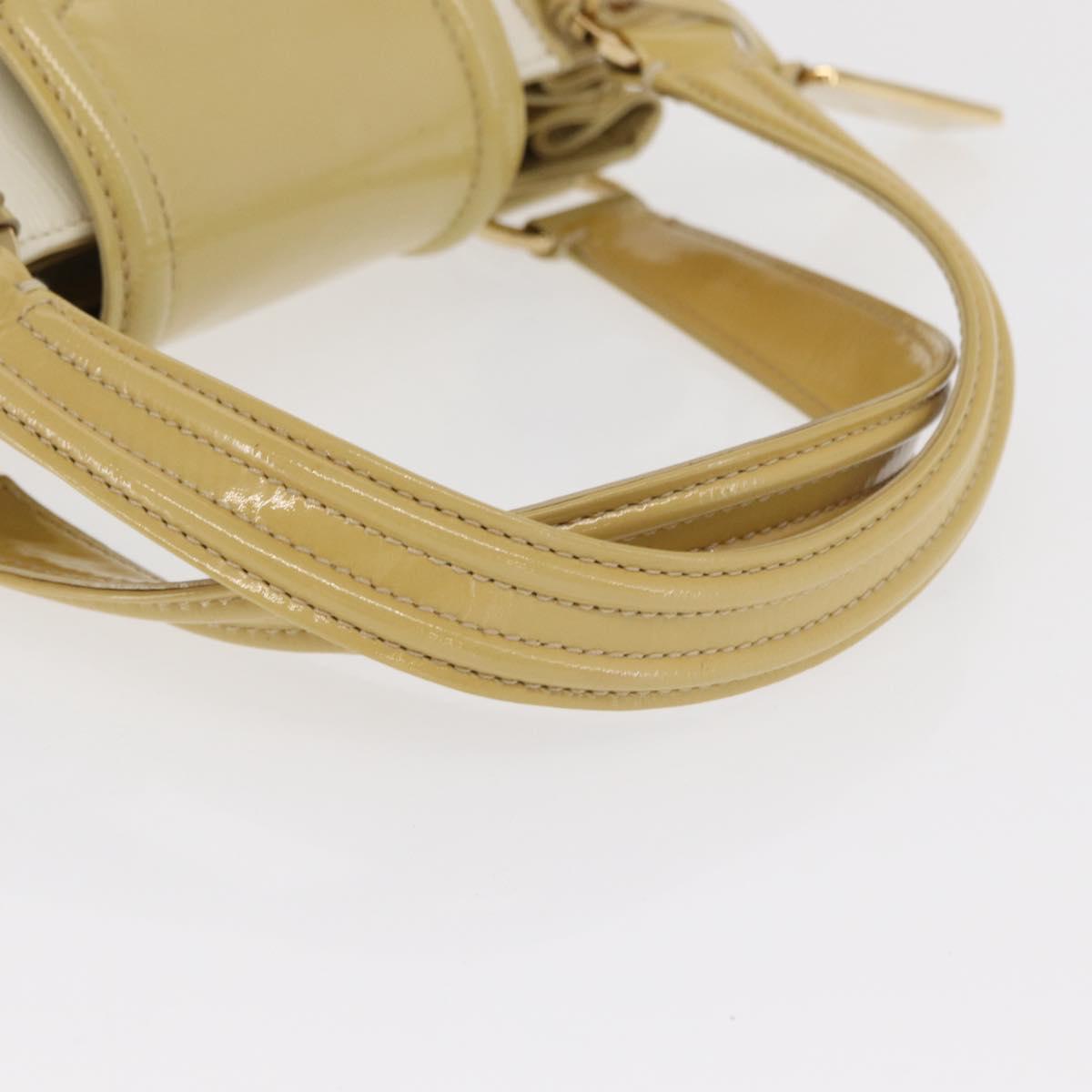 LOUIS VUITTON Cruise line Sac Bicolor Hand Bag Enamel Yellow M92547 Auth ep13148