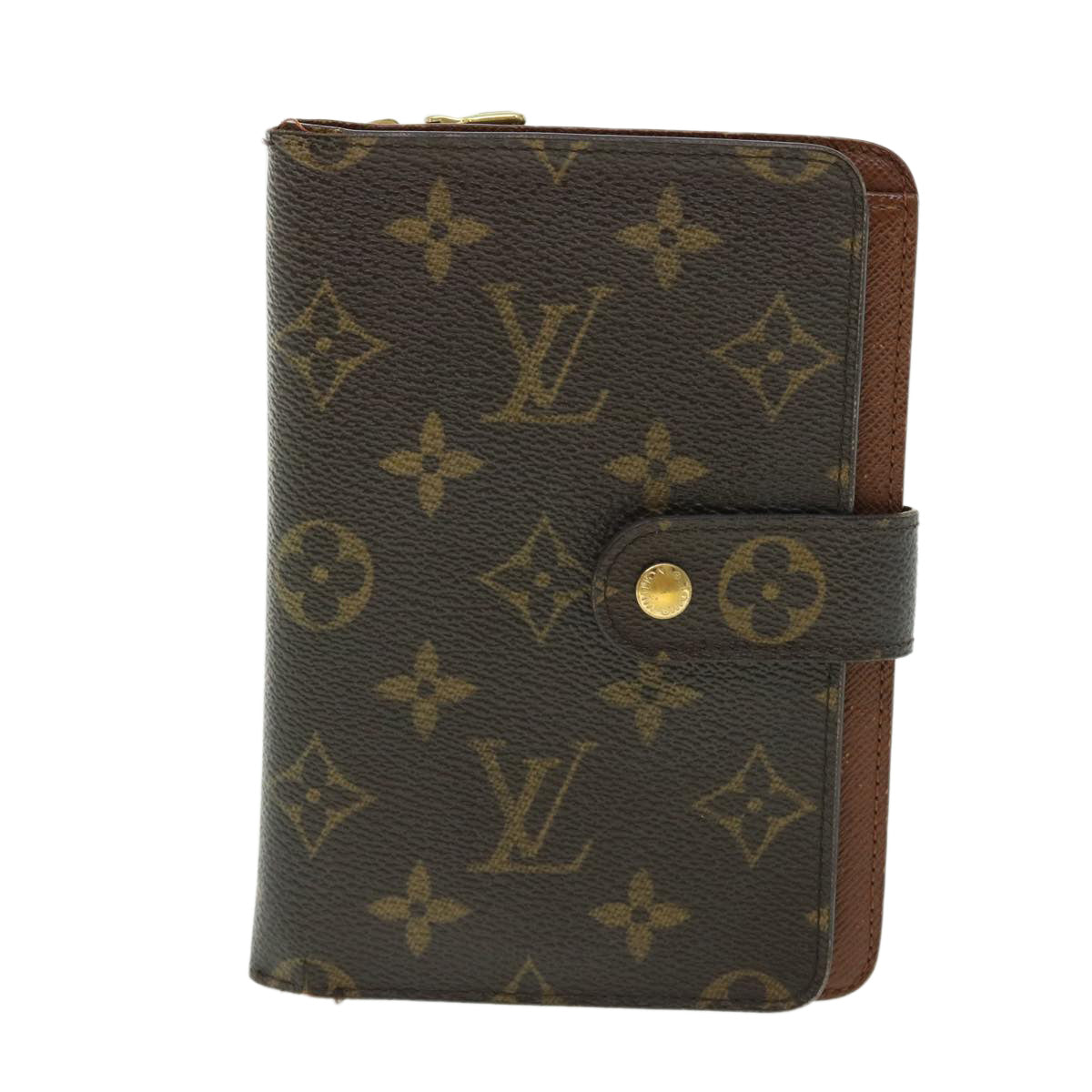 LOUIS VUITTON Monogram Porte Papier Zip Wallet M61207 LV Auth ep1315