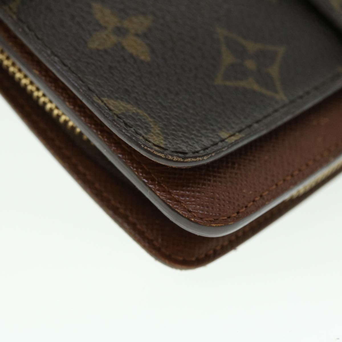 LOUIS VUITTON Monogram Porte Papier Zip Wallet M61207 LV Auth ep1315