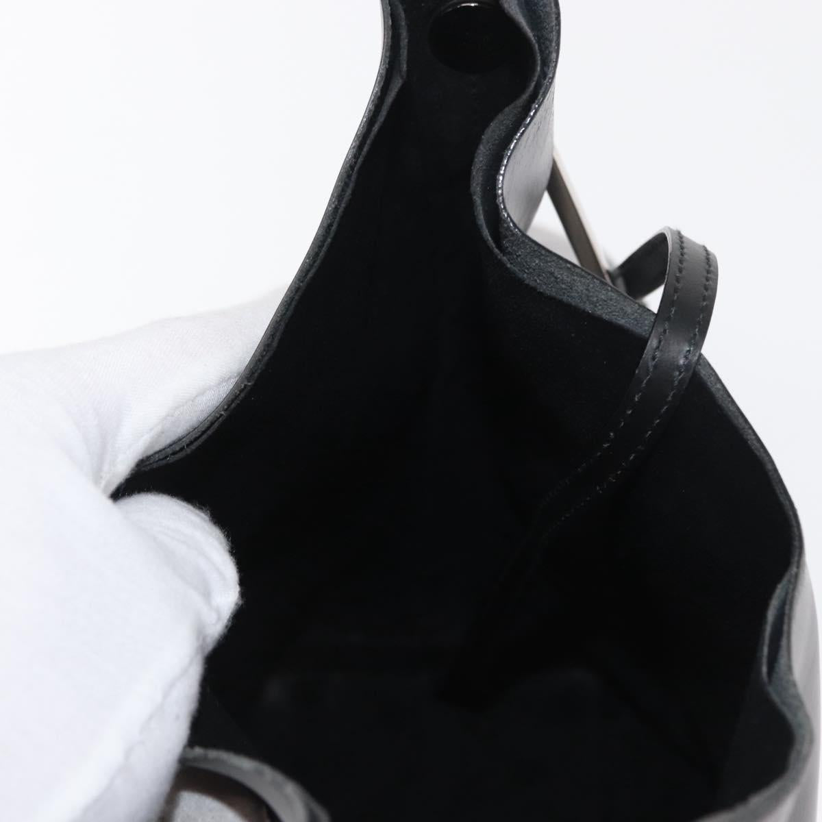 GUCCI Shoulder Bag Leather Black Silver 001 2123 1943 Auth ep13158