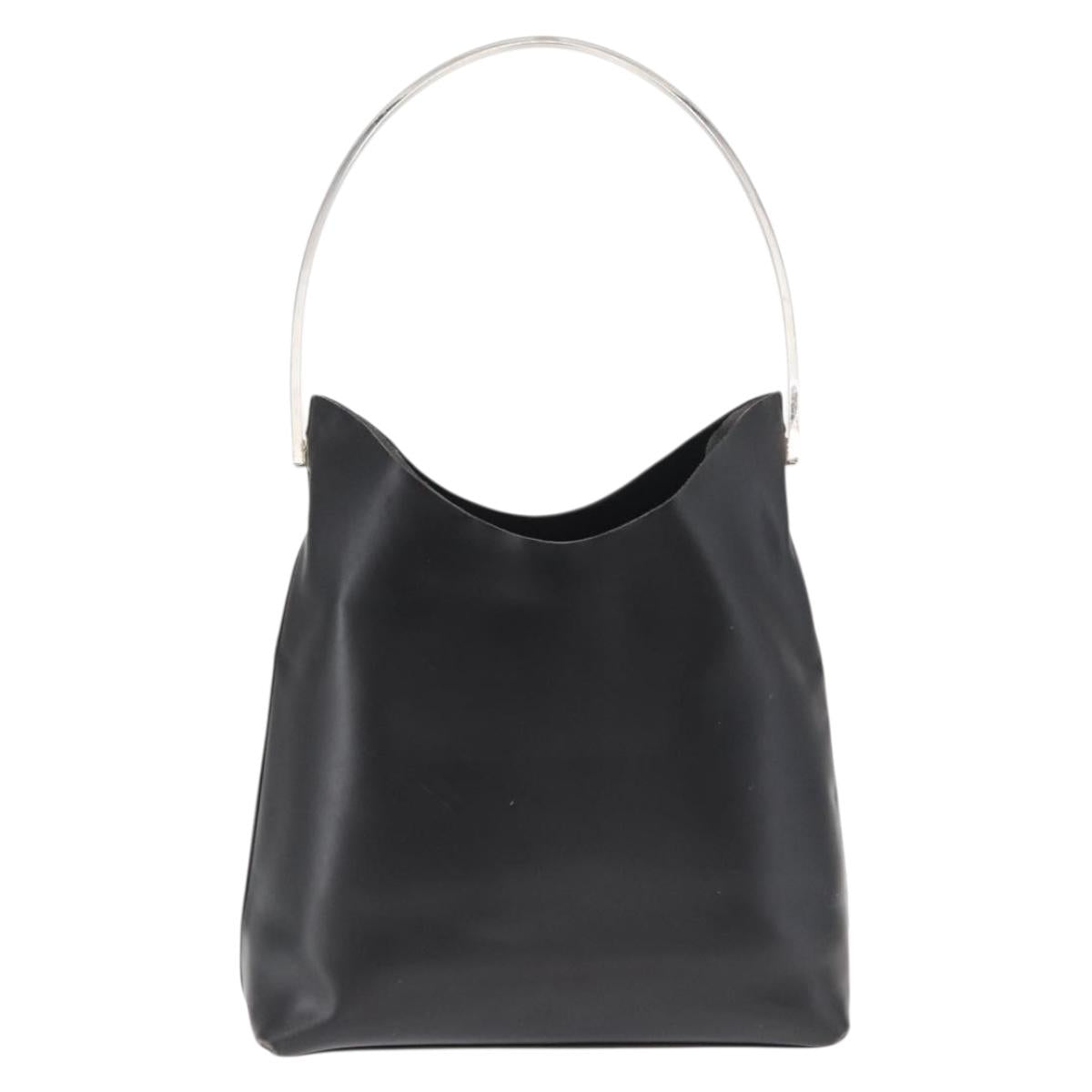 GUCCI Shoulder Bag Leather Black Silver 001 2123 1943 Auth ep13158