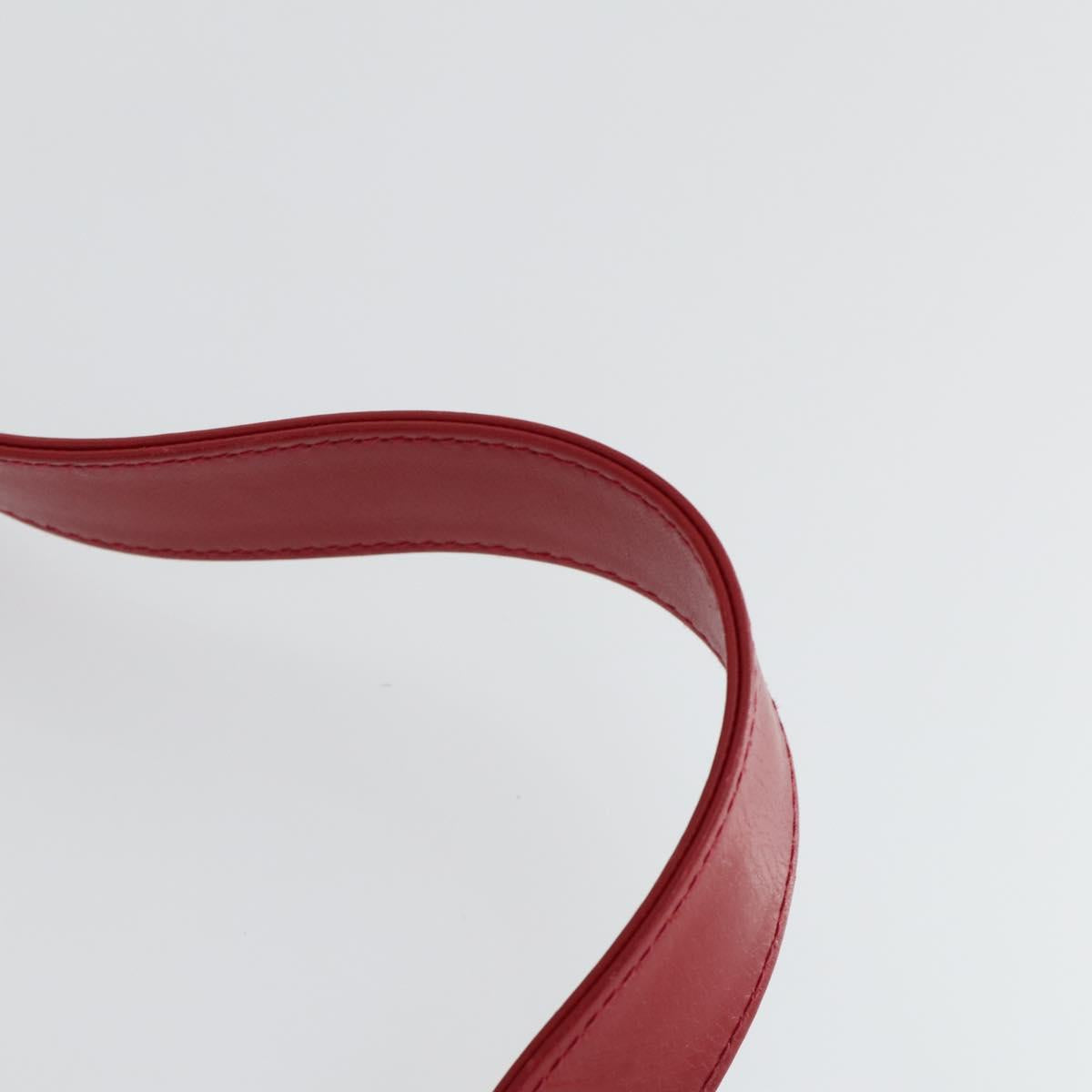 GUCCI Bamboo Hand Bag Suede 2way Red Gold Auth ep13161