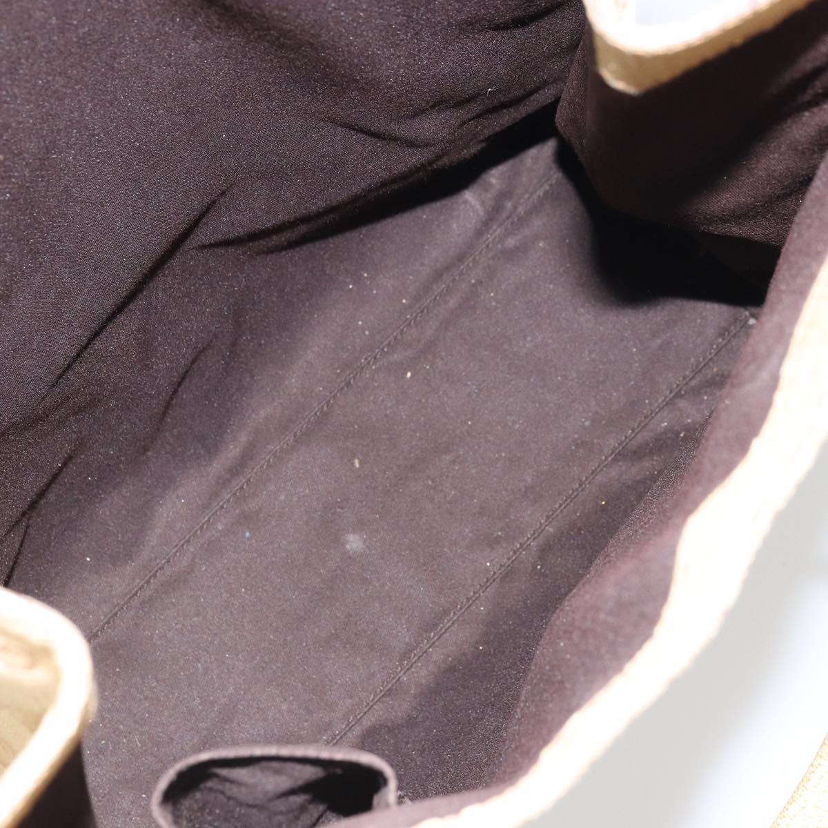 GUCCI GG Canvas Tote Bag Beige Gold 124261 Auth ep13162