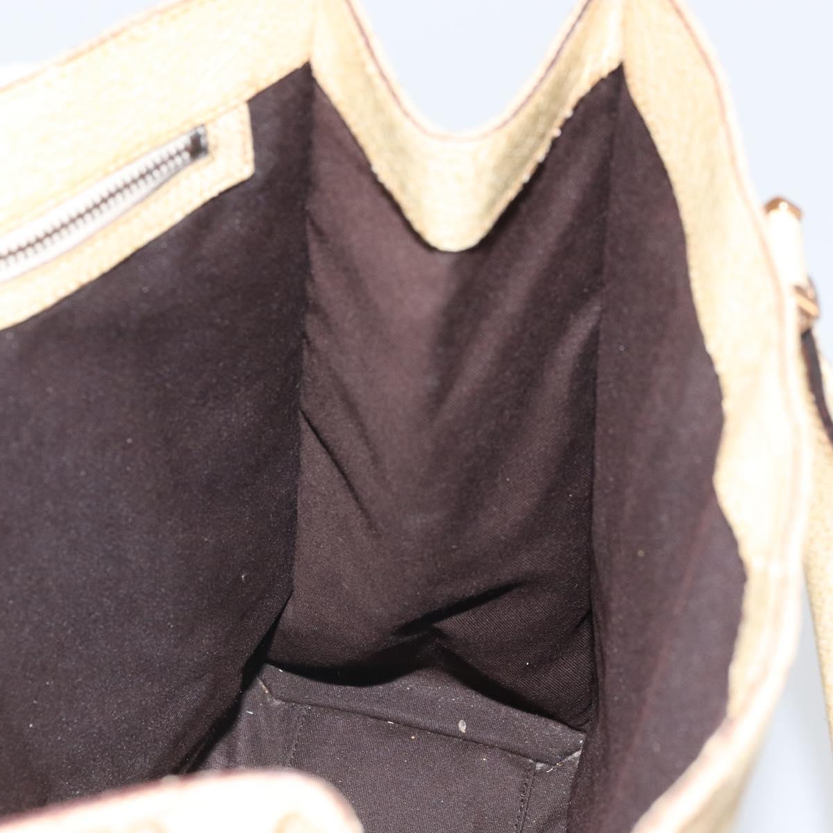 GUCCI GG Canvas Tote Bag Beige Gold 124261 Auth ep13162