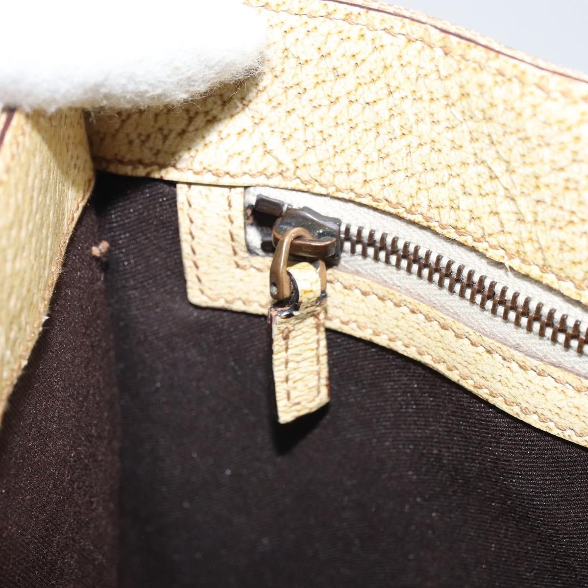 GUCCI GG Canvas Tote Bag Beige Gold 124261 Auth ep13162