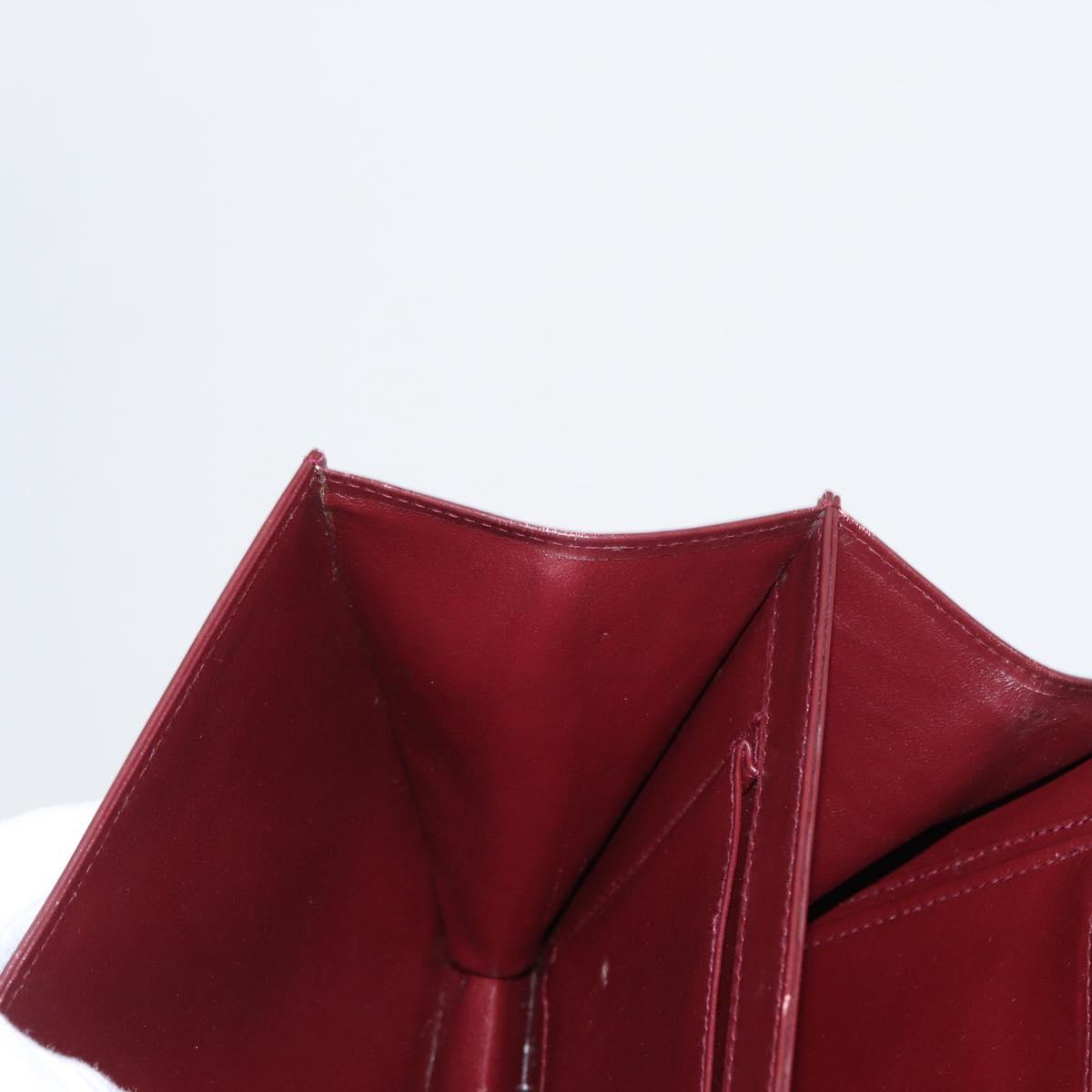 GUCCI Hand Bag Leather Bordeaux Gold Auth ep13170